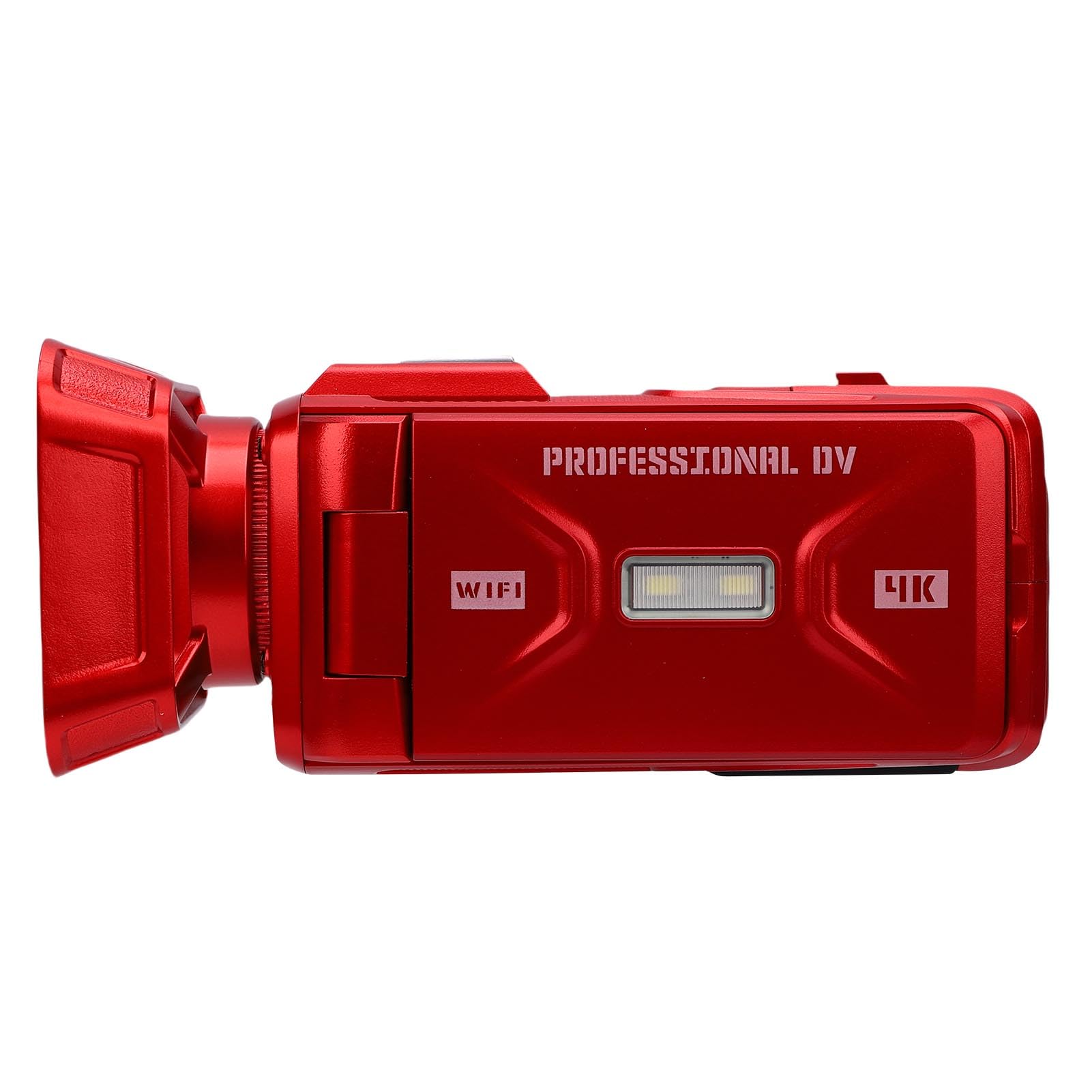 Asixxsix 4K Video Camera Camcorder, 2500mAh 64MP Vlogging Camera 18X Digital Zoom, 3.0 Inch Rotating Screen, WiFi, USB Interface, Digital Camera for Growth Recording, Travel (vermelho)