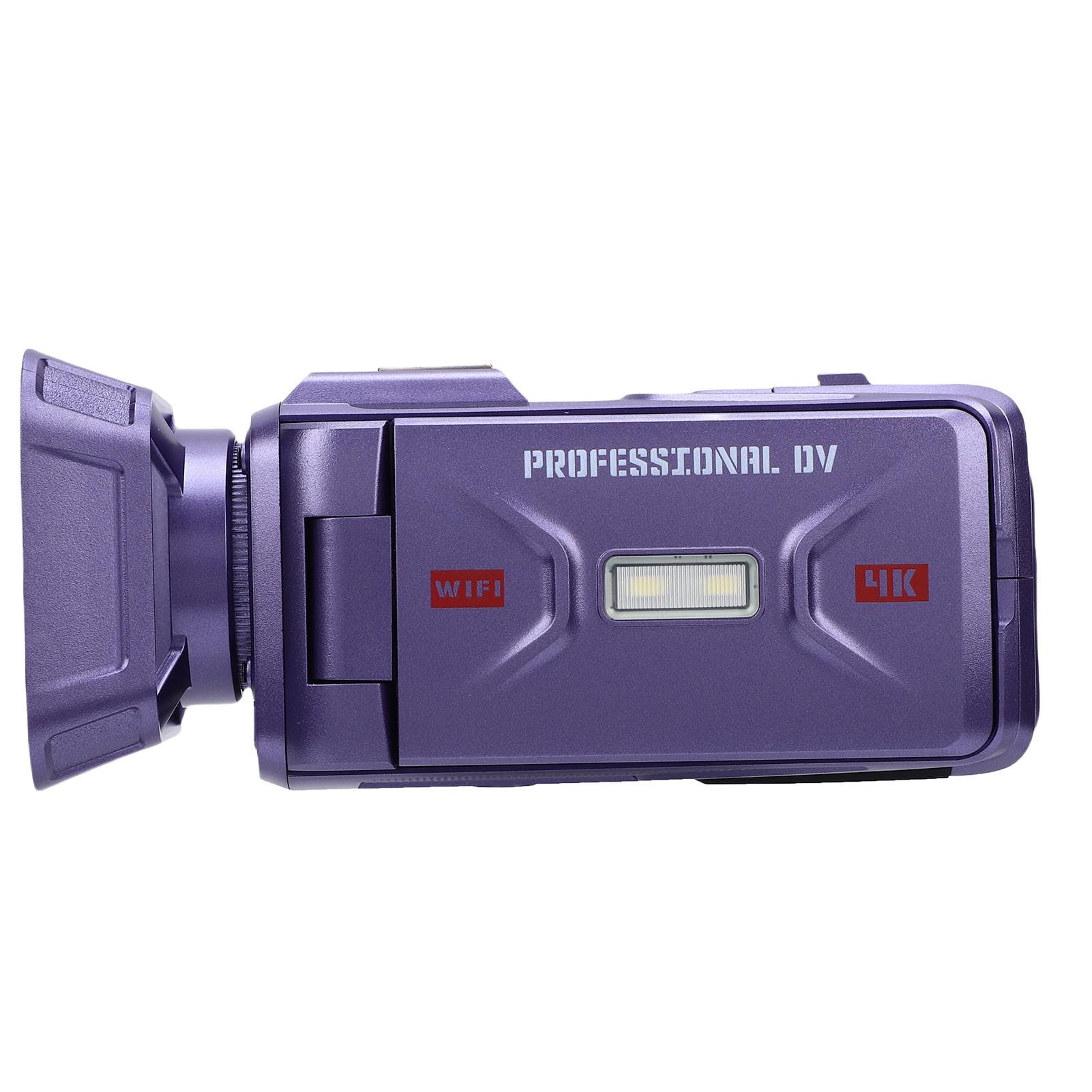 Asixxsix 4K Video Camera Camcorder, 2500mAh 64MP Vlogging Camera 18X Digital Zoom, 3.0 Inch Rotating Screen, WiFi, USB Interface, Digital Camera for Growth Recording, Travel (PURPLE)