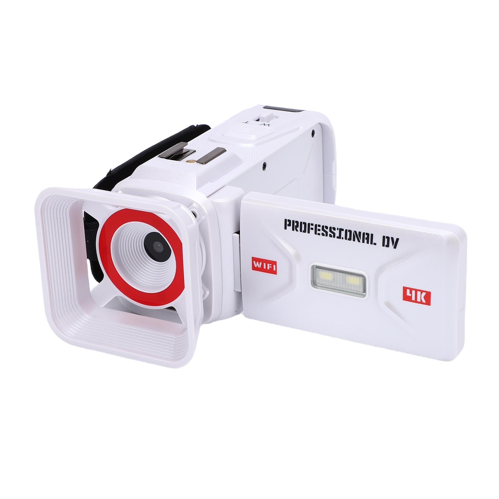 EBTOOLS Câmera de Vídeo 4K, Filmadora de 64MP Com Zoom Digital de 18X, Tela Giratória de 3,0 Polegadas, WiFi, para Gravação Escolar de Viagens, Vlogging No YouTube (Branco)