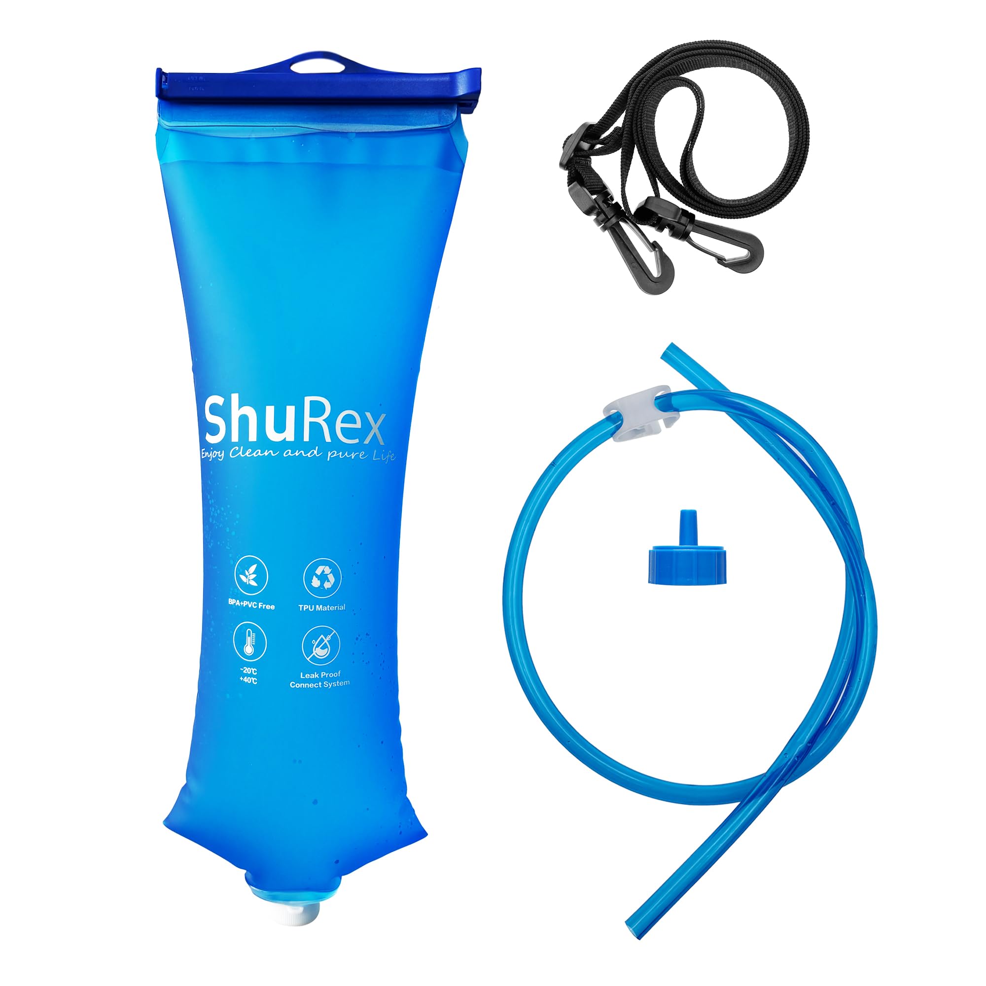 Bolsa Água de 3L com Alimentação Gravidade Sistema de Filtragem de Água Sawyer, Canudo Filtrante de Sobrevivência, Compatível com Lifestraw E Outros Canudos Filtrantes, Dobrável, Livre de Bpa