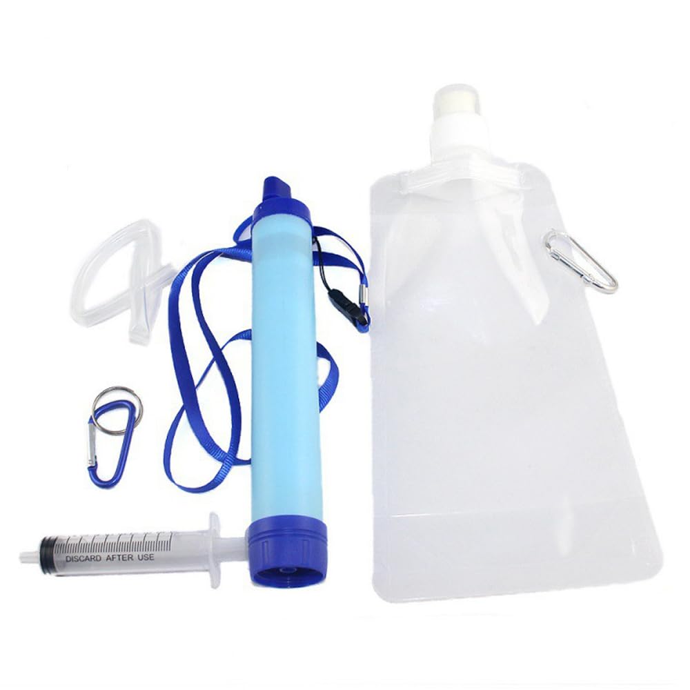 Purificador de Água Portátil Ultrafiltração 90g Canudo Filtro Camping - Filtragem Leve para Trilha Emergência
