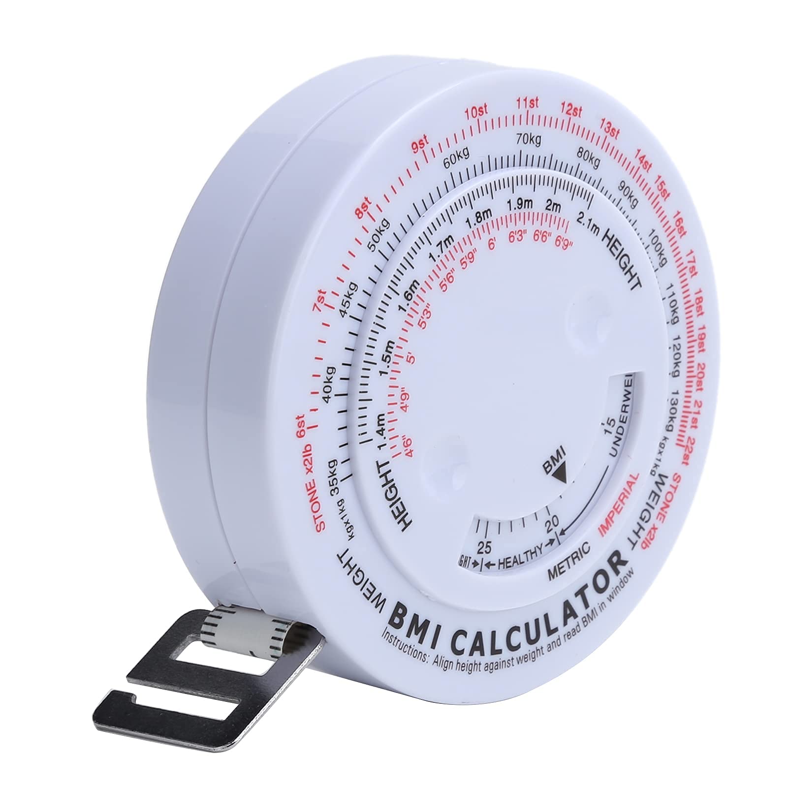 FILFEEL 150cm Fita Medidora Corporal Fita Métrica Retrátil Macia Calculadora IMC Caliper de Gordura Corporal Ferramenta de Medição para Homens e Mulheres Fitness e Perda de Peso