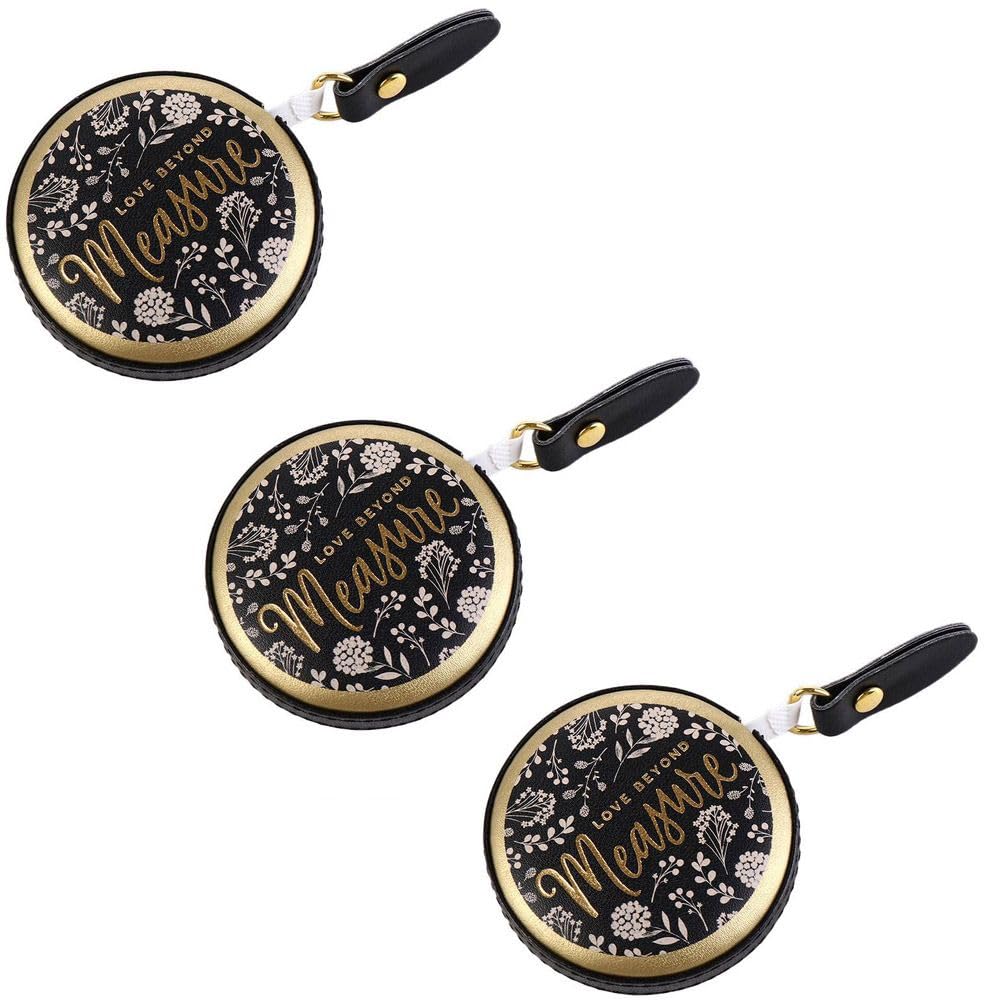 Kopida Fita Métrica Retrátil Portátil de 1,5 M, Estilo Vintage, com 3 Peças, Para Costura, Em Centímetros E Polegadas.