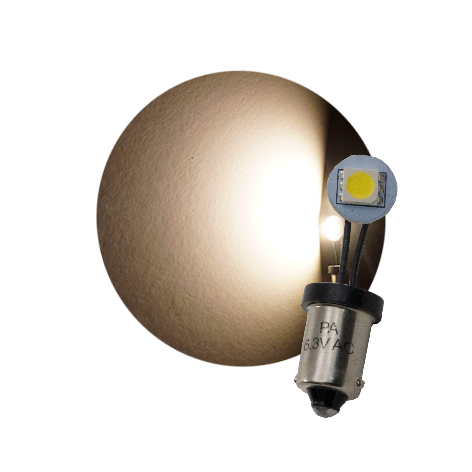 PA Lâmpada LED 10x não fantasma LED arcada pinball máquina #44 #47 Ba9s 6,3V 1 SMD dobrável lateral lâmpada flexível fio (branco quente)