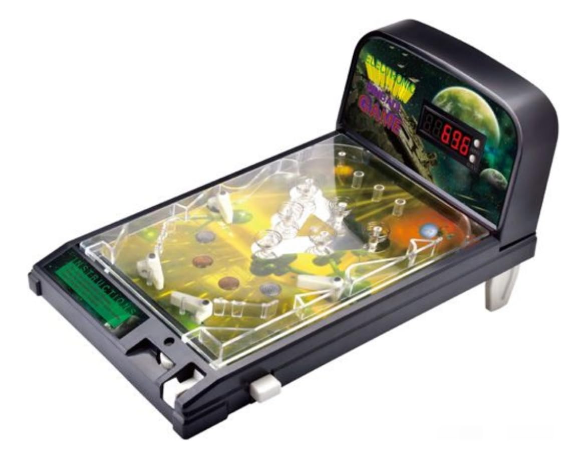 Jogo de Pinball Eletrônico com Efeitos Sonoros, Display Digital, Flippers Duplos, Controle Automático de Pontuação, Idade 3+