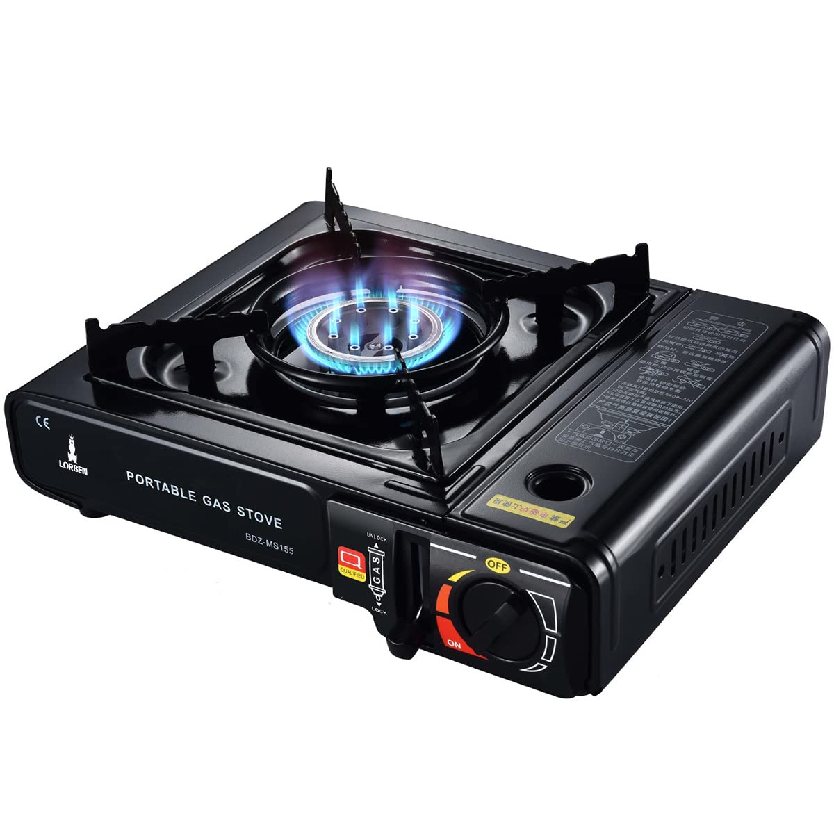 Fogareiro à Gás Portátil Lorben 2900W Fogão Uma Boca Camping e Indoor