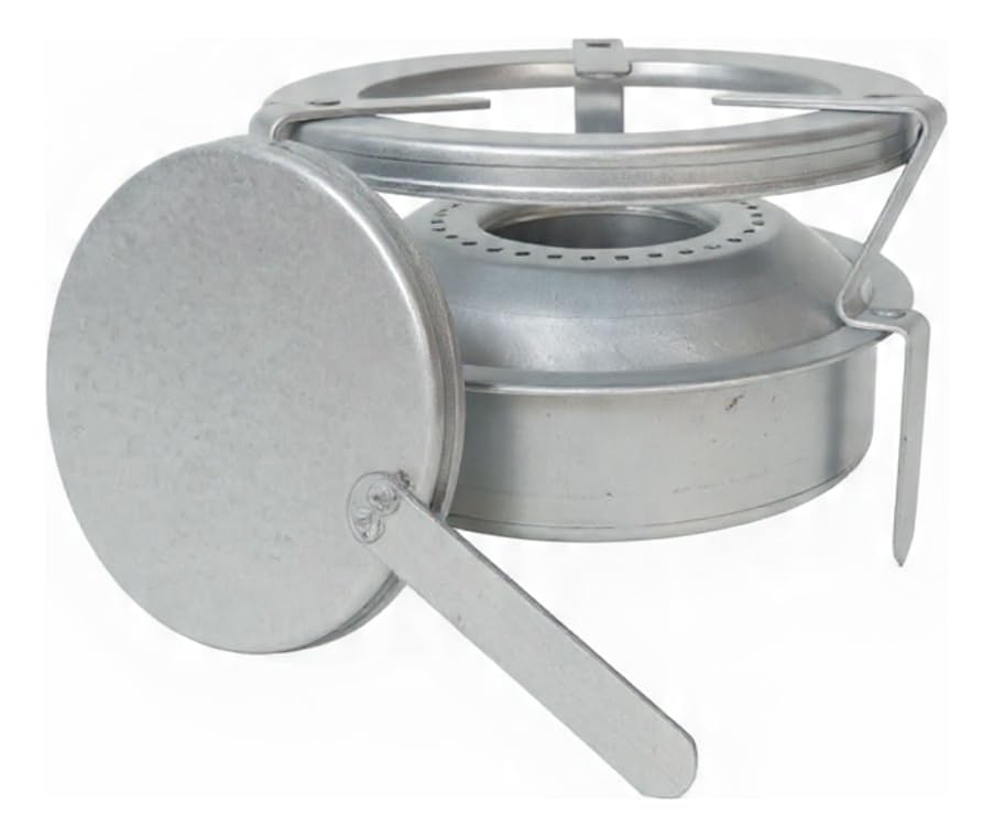Fogareiro Portátil Espiriteira Álcool C/abafador Camping Roa