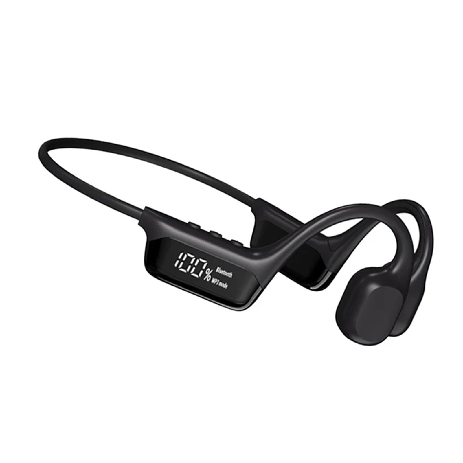 Fone de ouvido IPX8 à prova d'água de condução óssea sem fio Bluetooth 5,4 + 32 GB de RAM MP3 Player HiFi Music Sport Swimming Headset com microfone (preto)