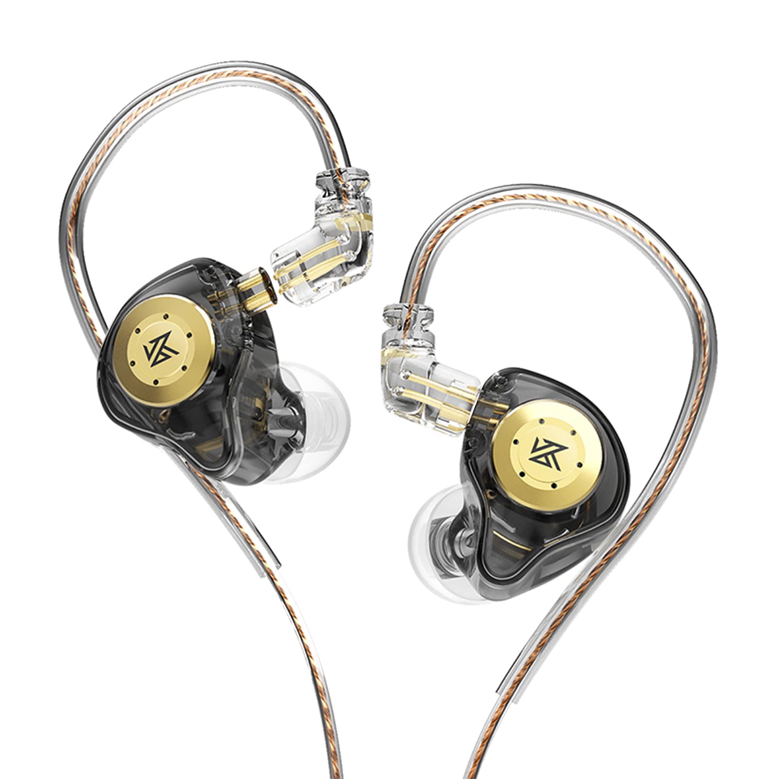 Monitor de palco intra-auricular EDX Pro Fone de oido Dual Magnetic Dynamic Unit Fone de oido Shock Bass Earbuds com cabo destacável de 0,75 mm Fone de oido com fio confortável (sem