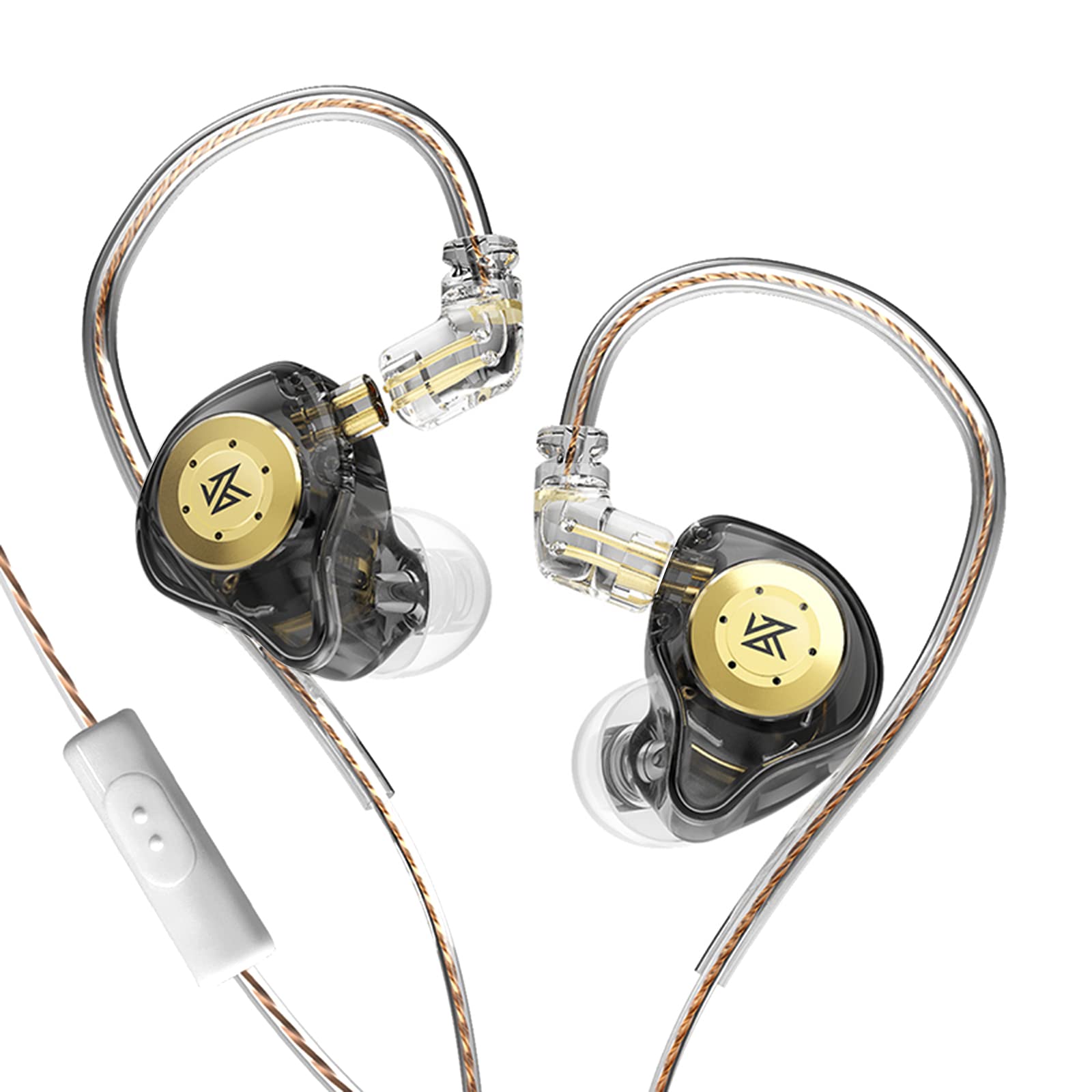de palco intra-auricular KZ EDX Pro Fone de ouvido Dual Magnetic Unit Fone de ouvido Shock Bass Ears com cabo destacável de 0,75 mm Fone de ouvido com fio confortável (com POPQ