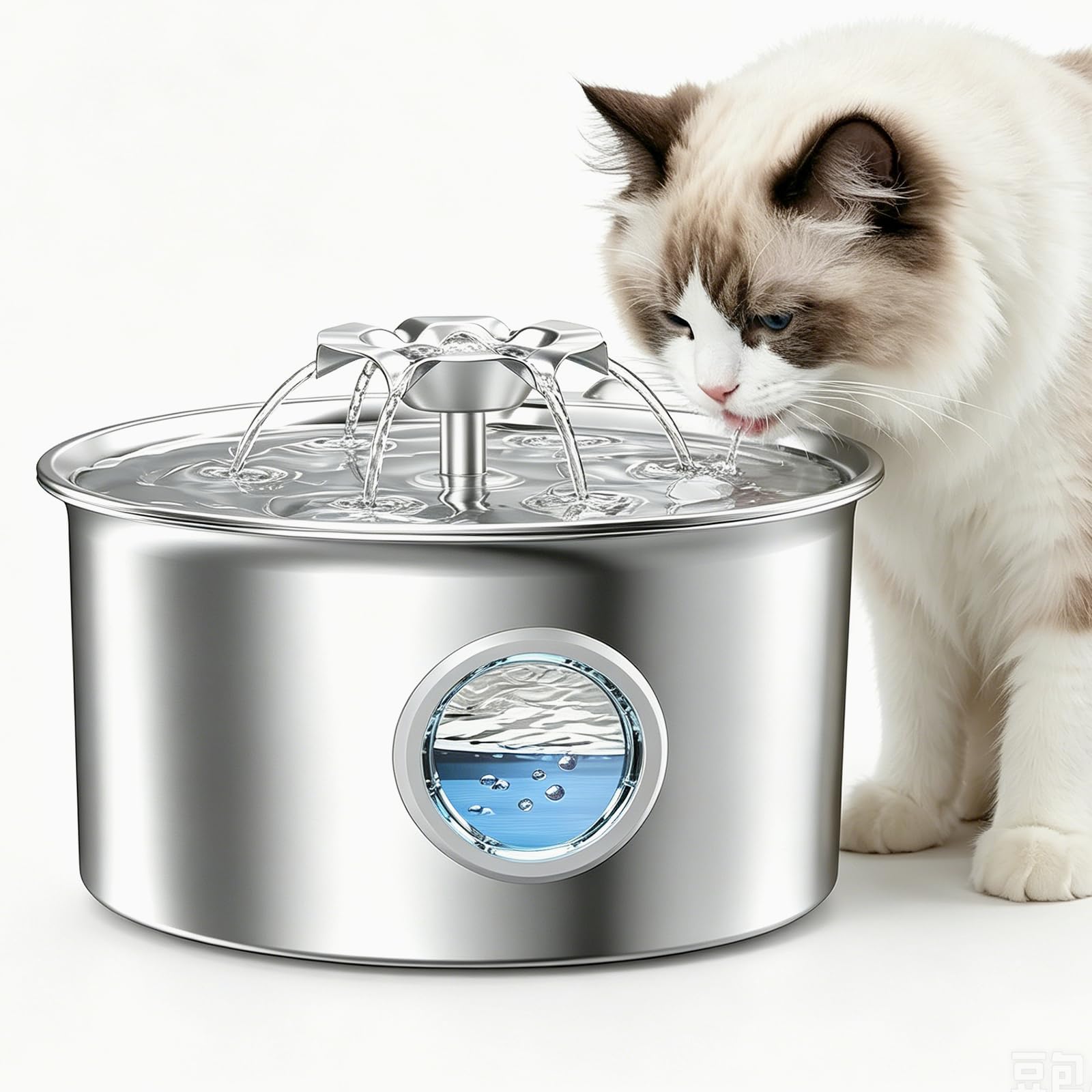 Bebedouro para Gatos,Aço Inoxidável Fonte para Gatos com Filtro,3.2L Dispensador de água para Cães,Bebedouro Gato Automático Super Silencioso para Animais de Estimação,for Pets& Small Animals