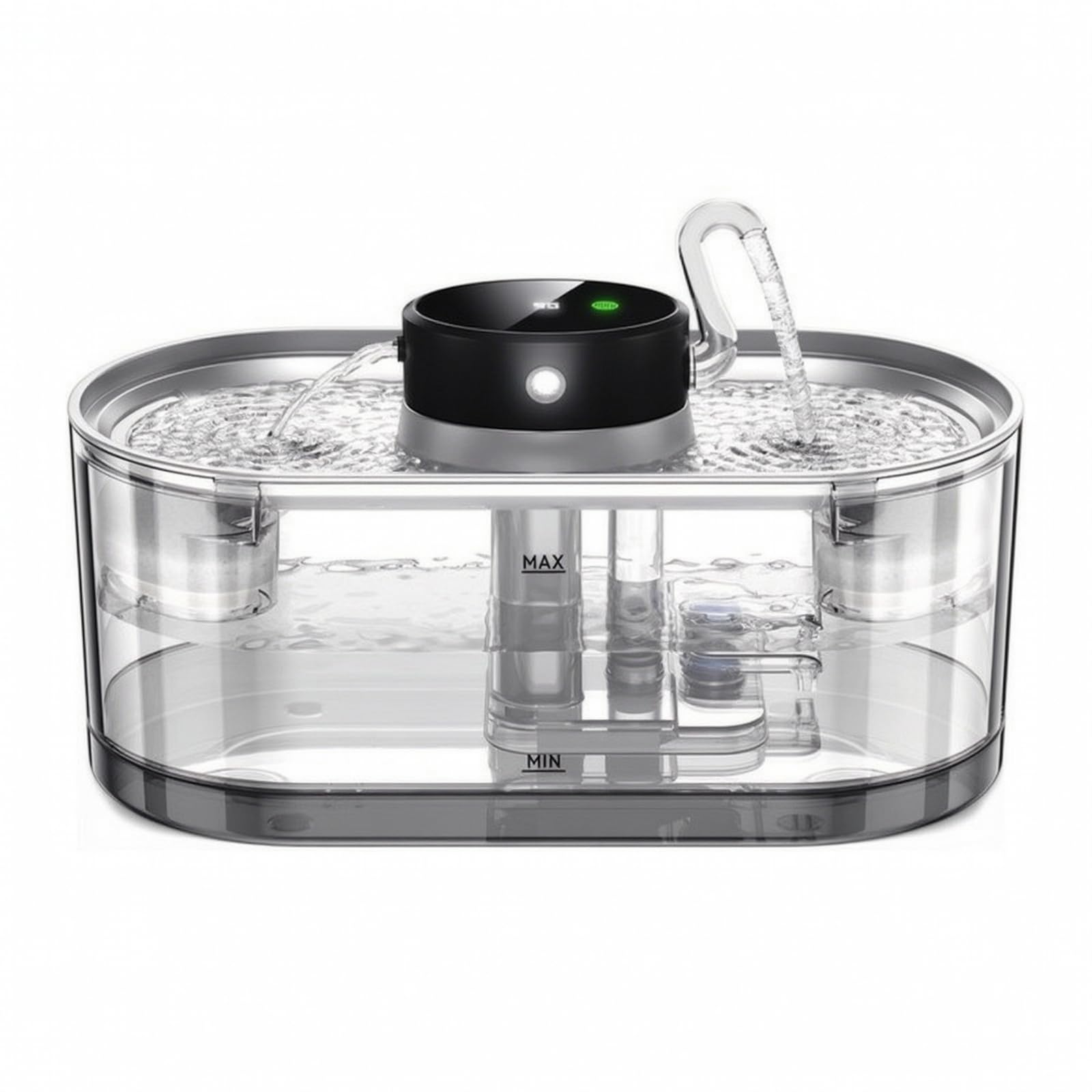 Fonte Água com Filtro Recarregável Bebedor Automático Automático Portátil para Gatos, Pets, Sala