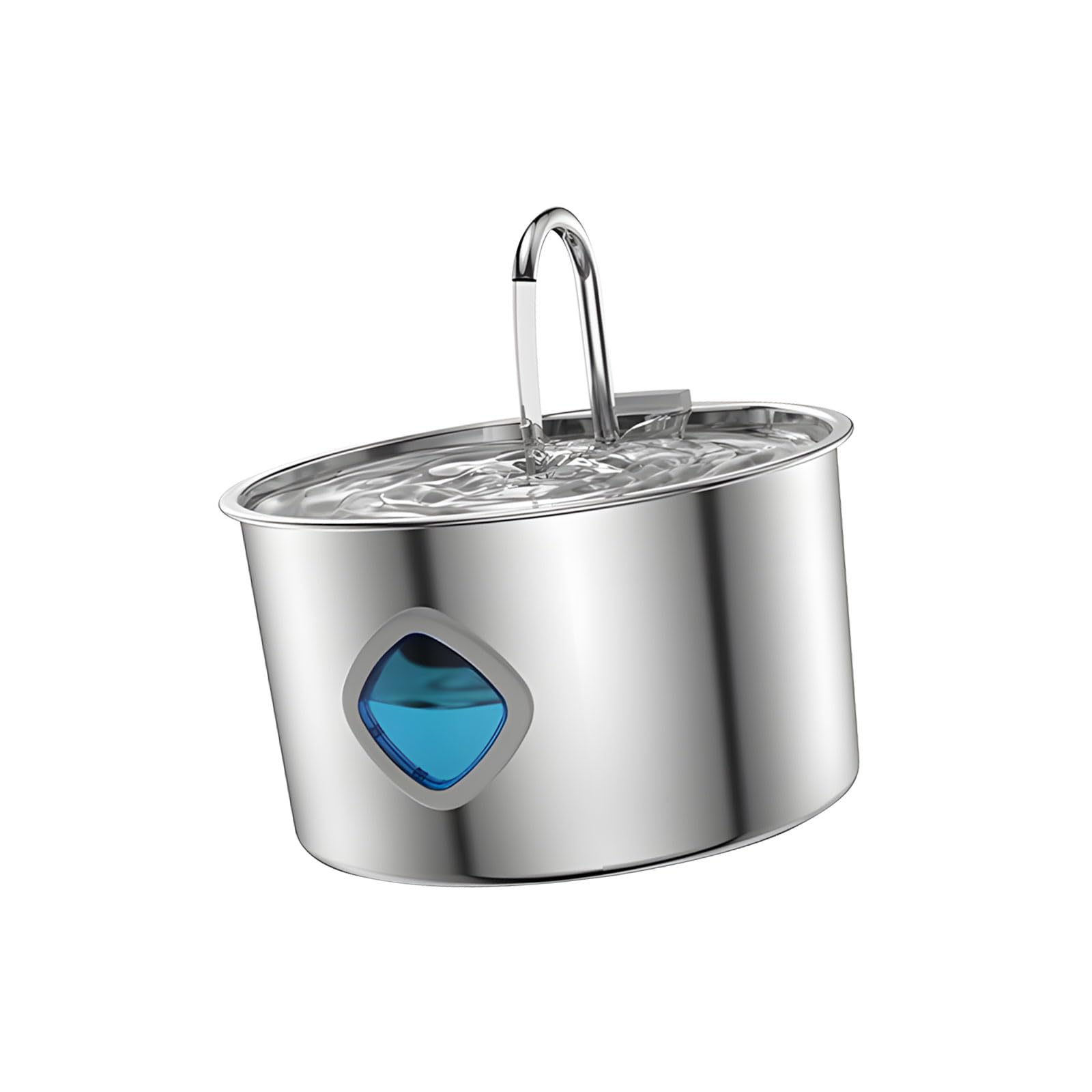 LFRXION Fonte de água de aço inoxidável 3,2L de grande capacidade para gatos e cães com 2 dispensadores de água inteligentes de baixo ruído alimentados por USB