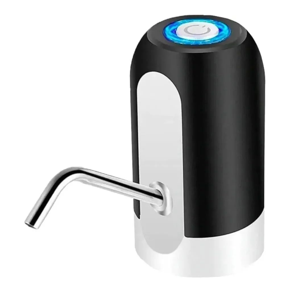 Bomba Elétrica para Galão de Água, Recarregável via USB, Inox 304, Portátil, para Garrafões de 5L, 10L e 20L