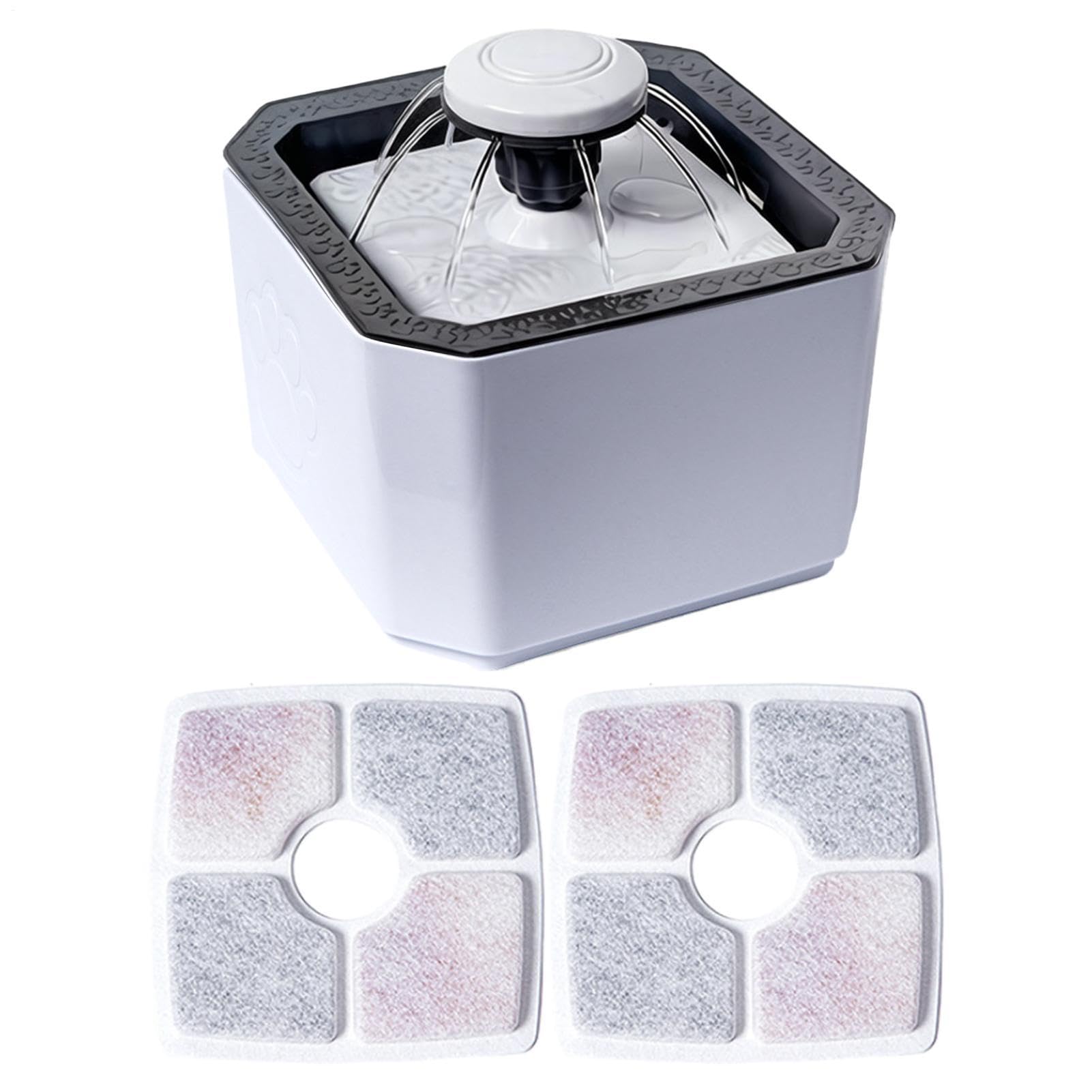 Fonte De Água Para Gatos 2,5 L Automática Silenciosa Alimentada por USB | Dispensador De Água Elétrico Para Cães Para Exterior, Férias E Viagens, , Sala De Estar, Cozinha E Pátio