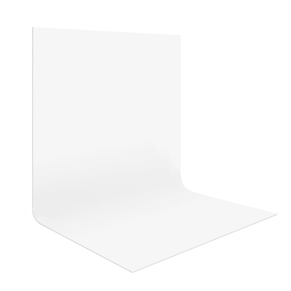 SOU FOTO Fundo Infinito em PVC 115x60cm PFP-001: Superfície Dupla Face Fosca e Brilhosa - Resistente para Fotografia e Produção de Conteúdo – Ideal para Ecommerce, Still e Vídeos Curtos (Branco)