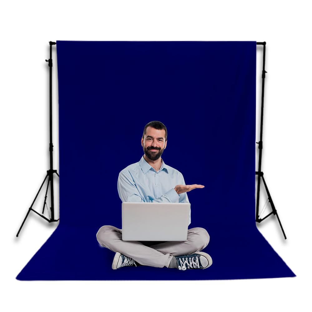 Tecido Fundo Infinito Fotográfico Chroma Key 1,90 X 2,00 Mts Cor:Azul Marinho