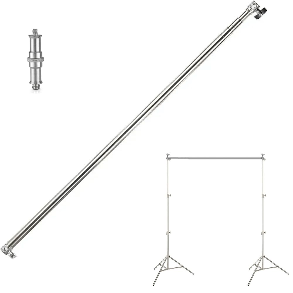 Barra Retrátil Telescópica WV-BS-1M Cross Bar Transversal Inox para Fundo Infinito (1 Metro)