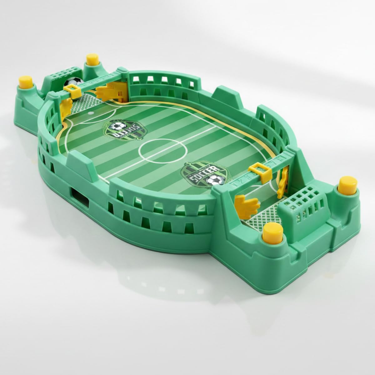 Mini Jogo Futebol de Mesa Arena Fut League, 2 Jogadores, Plástico ABS, Verde, 24x12x3 cm, com Bola, 3 Anos+