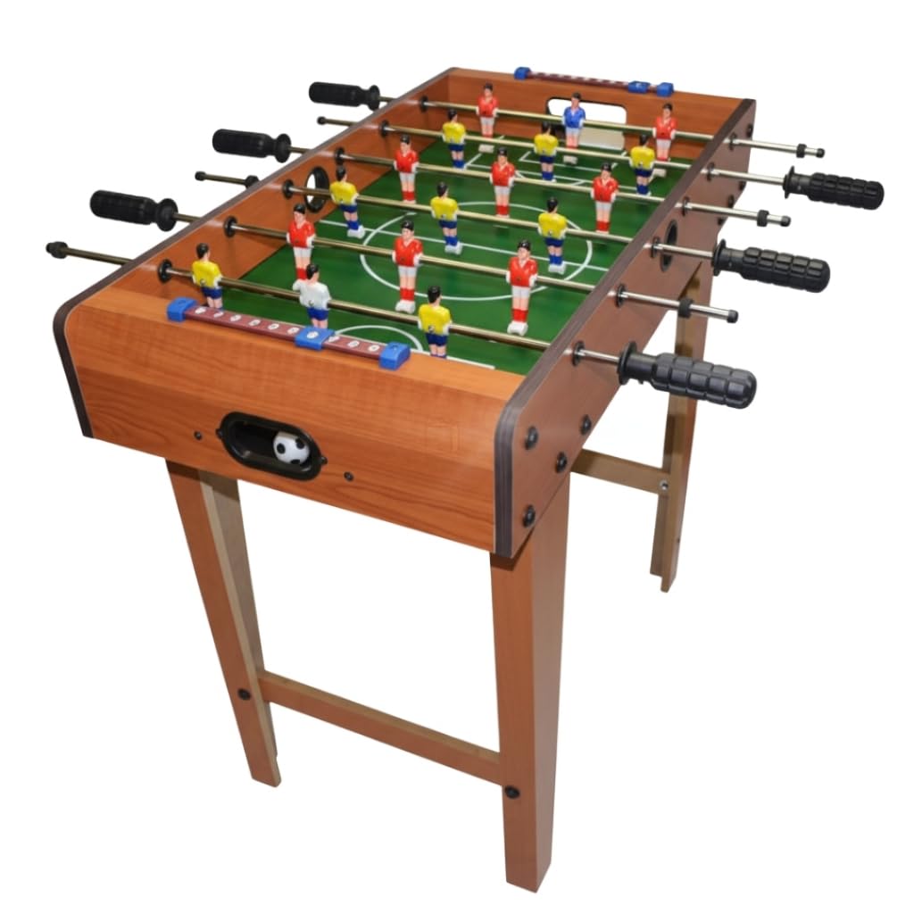 Futebol de Mesa em Madeira 65cm, Jogo Totó de Mesa Pé Alto Completo para Crianças e Adultos