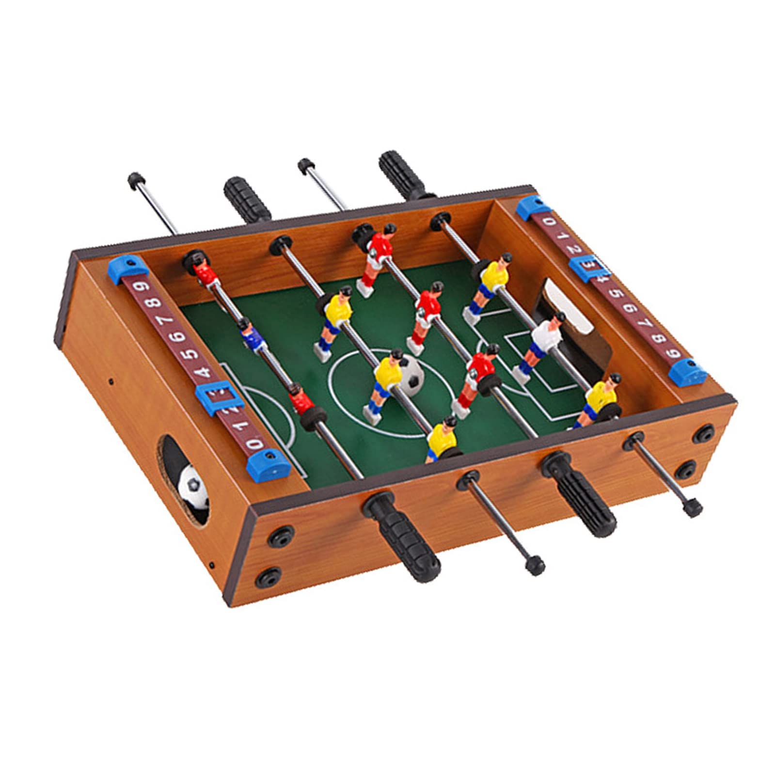 Jogo de Futebol de Mesa Madeira 12 Mm, Mini Mesa Futebol para 2 a 4 Jogadores, Brinquedo Esportivo Operado Manualmente para Diversão Em Família e Atividades Entretenimento Em Festas