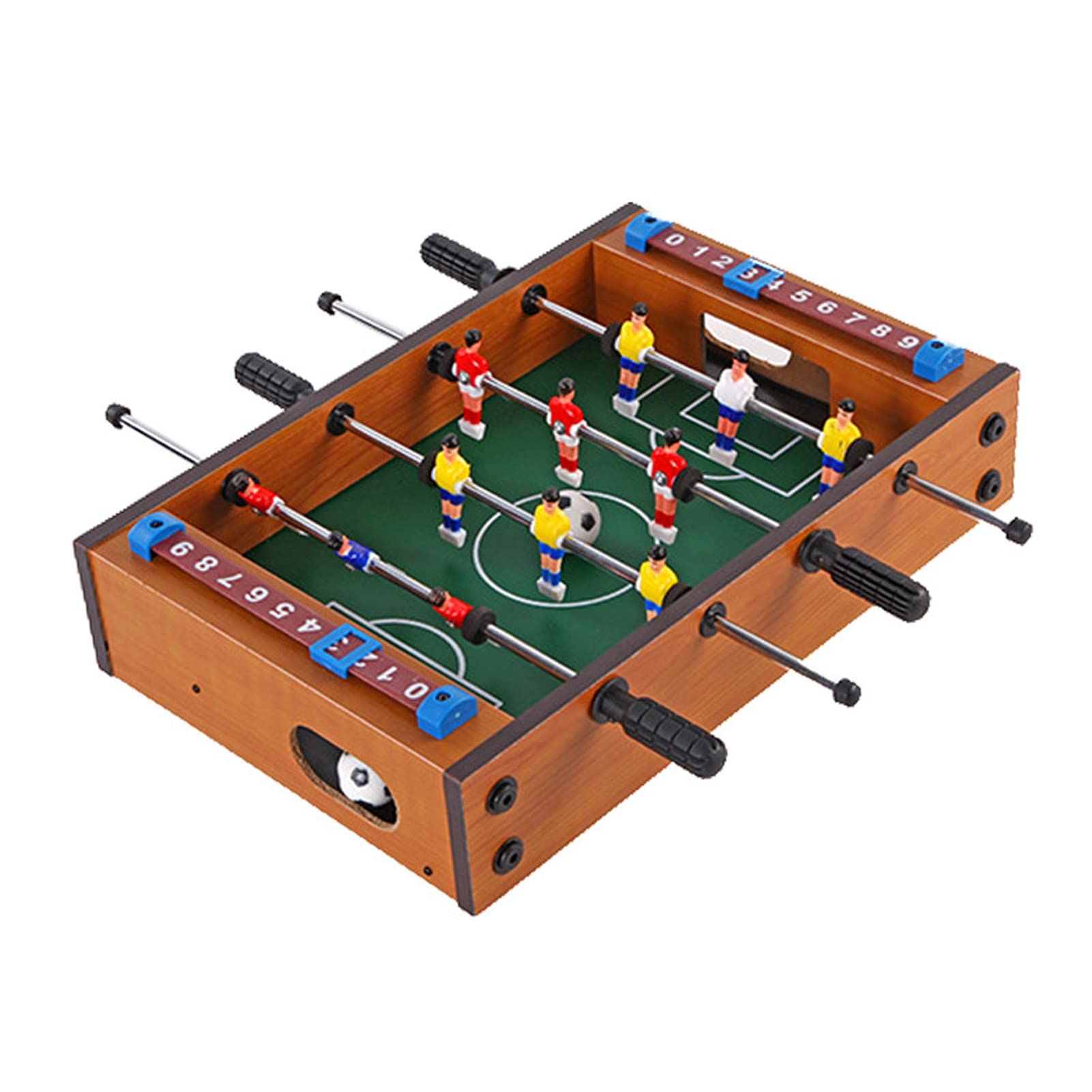 Jogo de futebol de mesa de madeira para 2 a 4 jogadores | Placa espessa de 12 mm, tocadores sólidos, compatível com brincadeiras entre pais e filhos