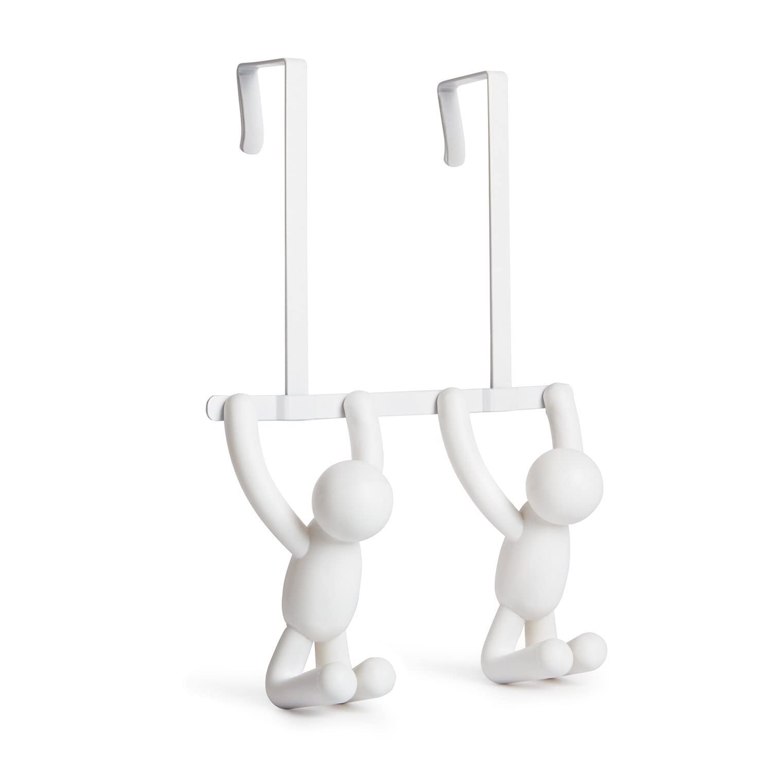Cabideiro De Porta Buddy Cor Branco Em Plastico Abs Umbra Branco