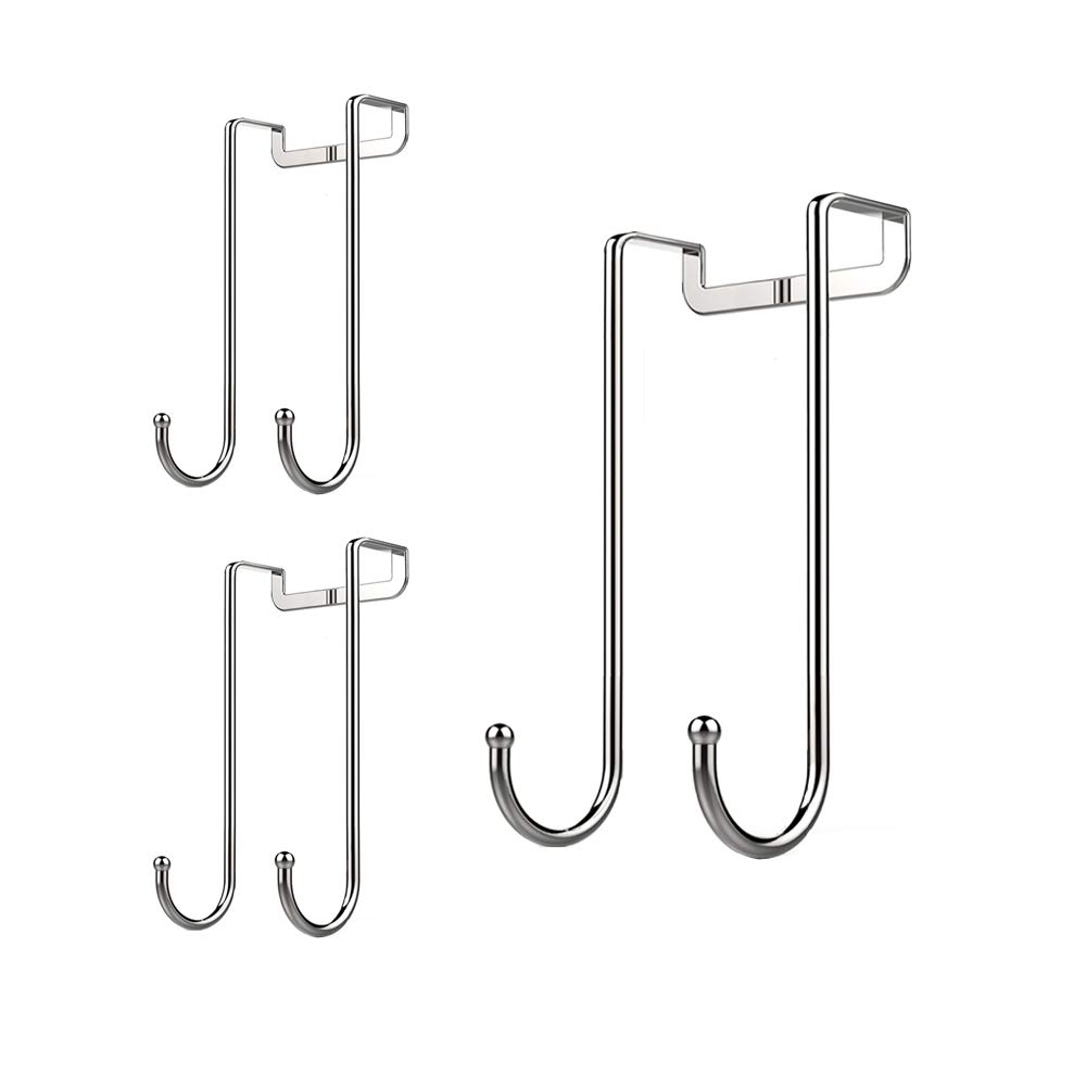 Gancho de porta Dalanpa 1kuan em forma de S resistente para pendurar – Carregamento de gancho único de até 50 libras para cozinha, banheiro, quarto e escritório – Pacote com 3