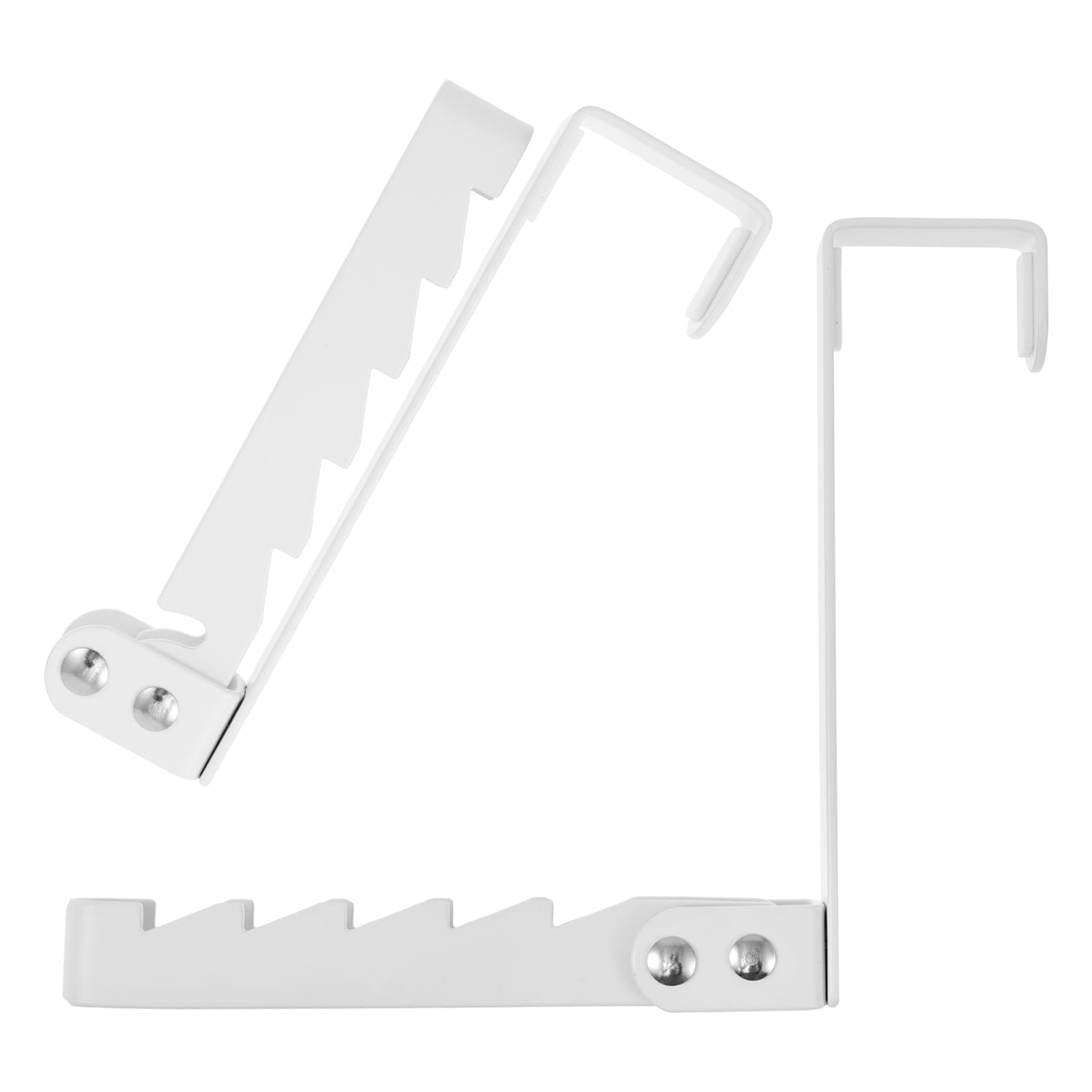 Ganchos sobre a porta, pacote com 2, instalação sem perfuração, uso multifuncional, suporte de gancho de porta em forma de Z, ganchos de porta de metal reversíveis para pendurar roupas, casacos