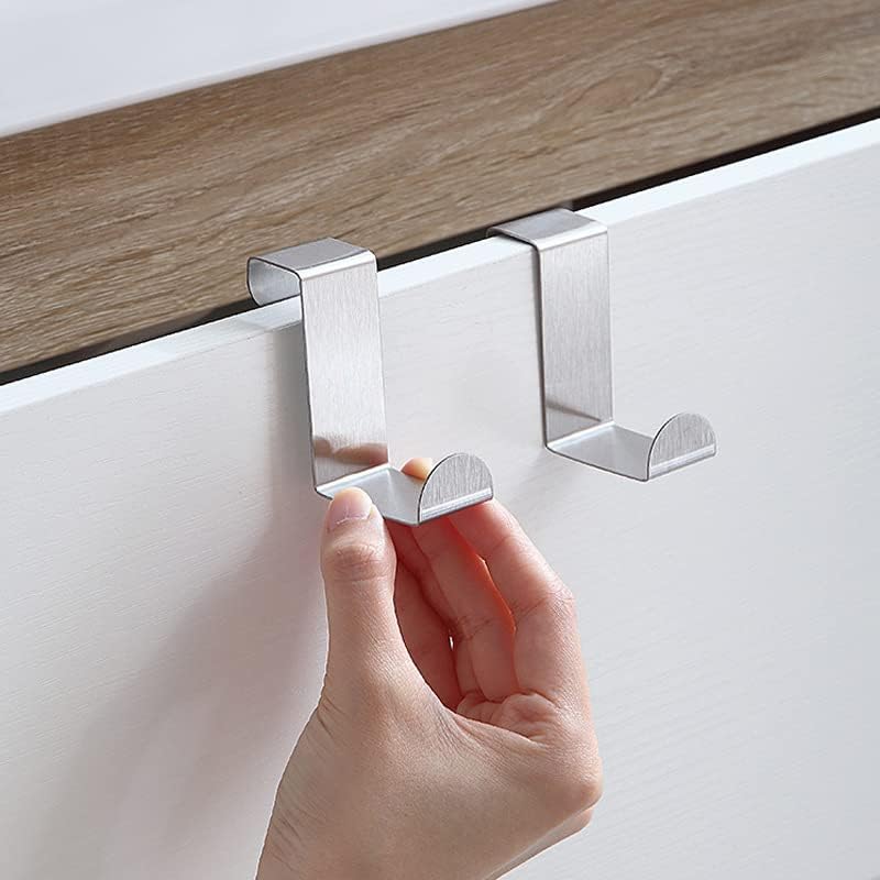 1 gancho de porta de aço inoxidável sem borracha, organizador resistente para pendurar roupas, toalhas, casacos, chapéus, bolsas no banheiro, quarto, cozinha