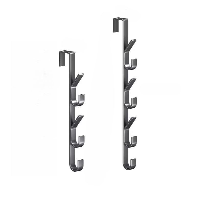 Kit de Cabide Suporte Metal para Porta com 5 ou 7 Ganchos Sem Furar - Cabideiro de Porta, Porta Toalha Banheiro Sem Furo, Pendurador de Roupa para Quarto (7ganchos,2pcs)