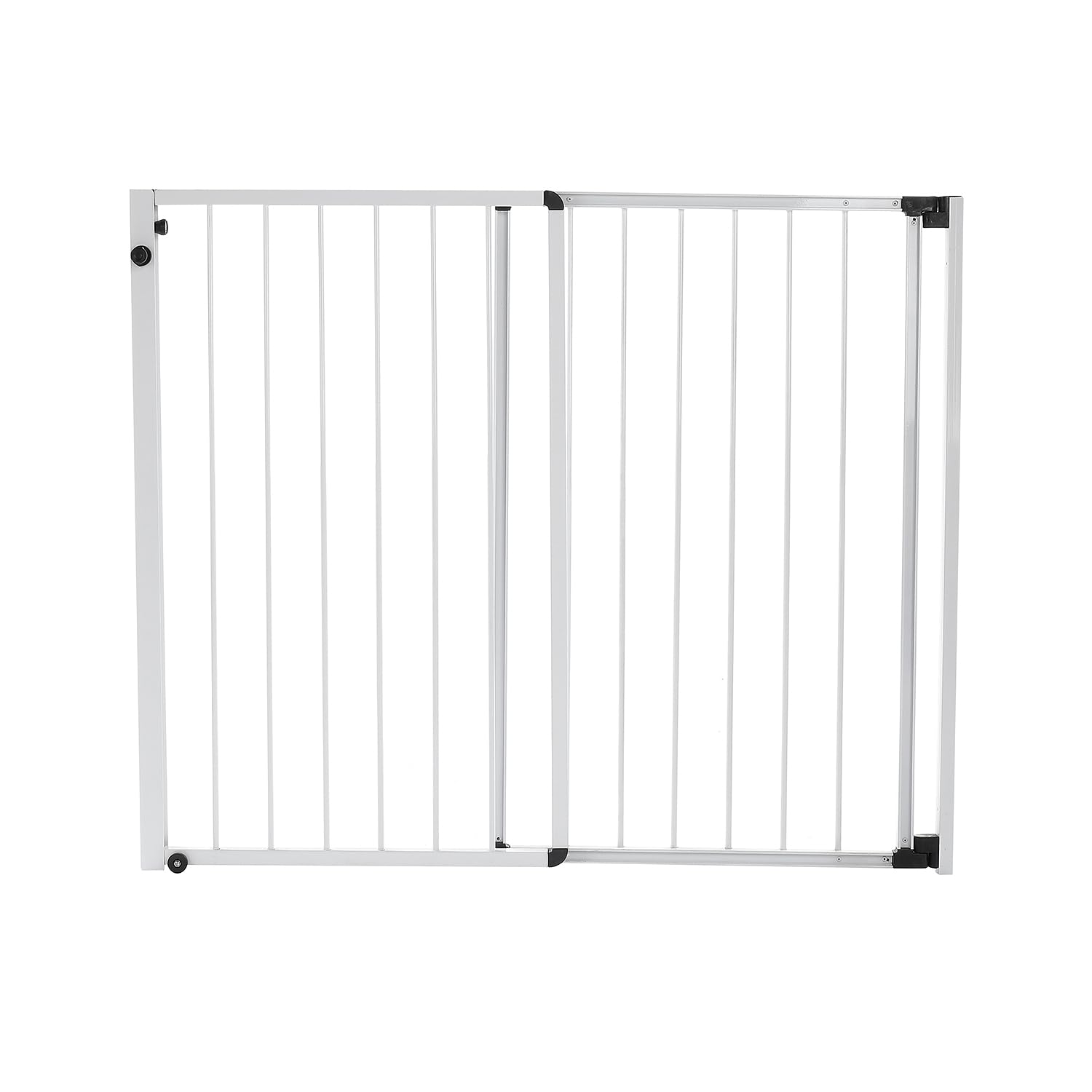 GRADE PORTÃO DE SEGURANÇA PARA CRIANÇAS E PETS DE ABRIR E CORRER COM ALTURA DE 85 CM E LARGURA REGULÁVEL DE 85 A 150CM EM ALUMÍNIO - BRANCO - COMPRE REALL