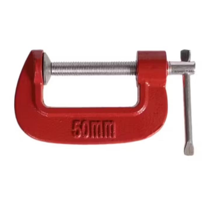 Jogo de Grampos em C, KIT 3 Peças, Vermelho, Sargento Profissional para Marcenaria e Carpintaria