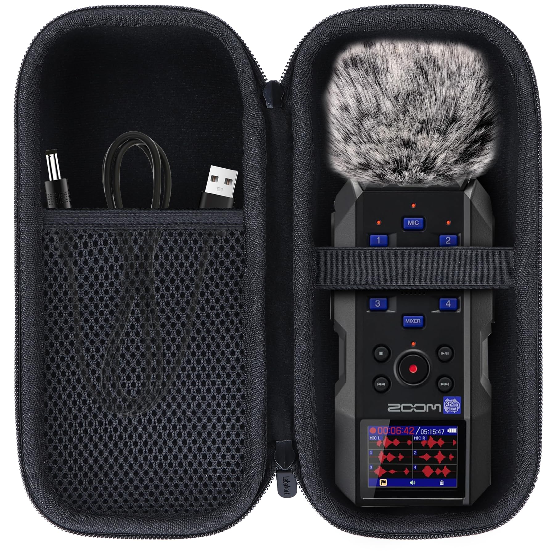 Lebakort Estojo de Armazenamento Compatível com O Gravador Portátil Zoom H6 Essential / H5 Studio.