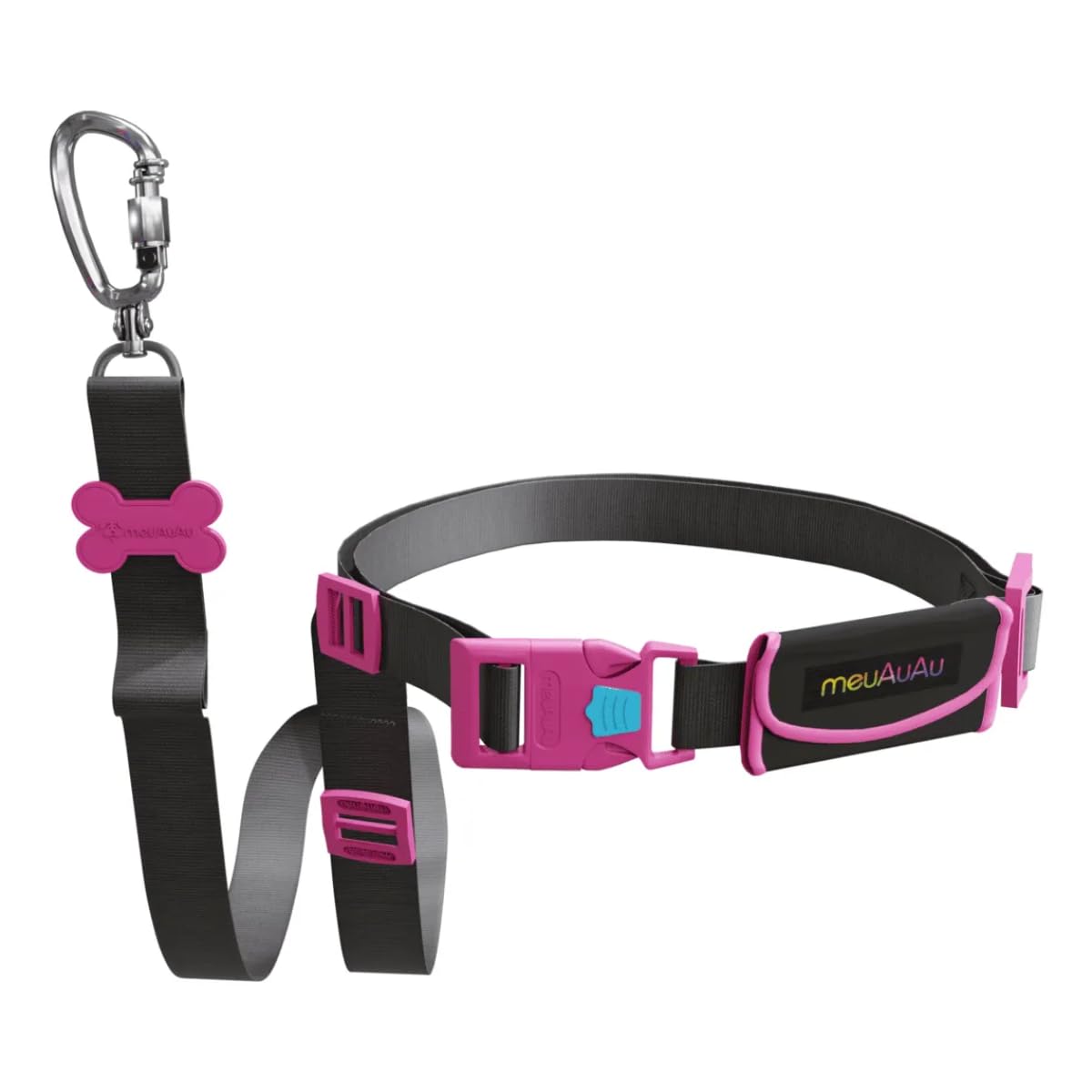 Toh Guia Para Passeios Mãos Livres Para Todas As Raças Cachorro (Neon Pink)