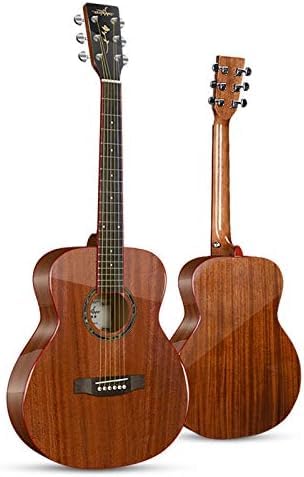 Guitarra Clássica Para Iniciantes Corda De Aço De 36 Polegadas Guitarra De Luz Brilhante Kit Inicial De Guitarra Acústica Infantil Guitarra De Tamanho 3/4 Com Gig Bag,Marrom,36 Polegadas,Striking4