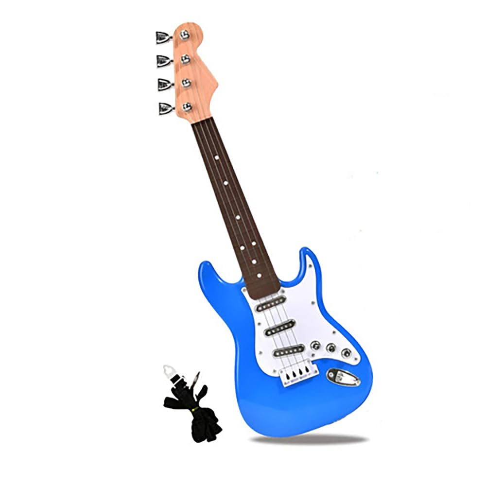 Guitarra Infantil Elétrica de Brinquedo 43 cm com Som (Azul) | Para Crianças e Iniciantes, Educativa Musical, 43 cm de Comprimento, Instrumento Infantil, Com Som