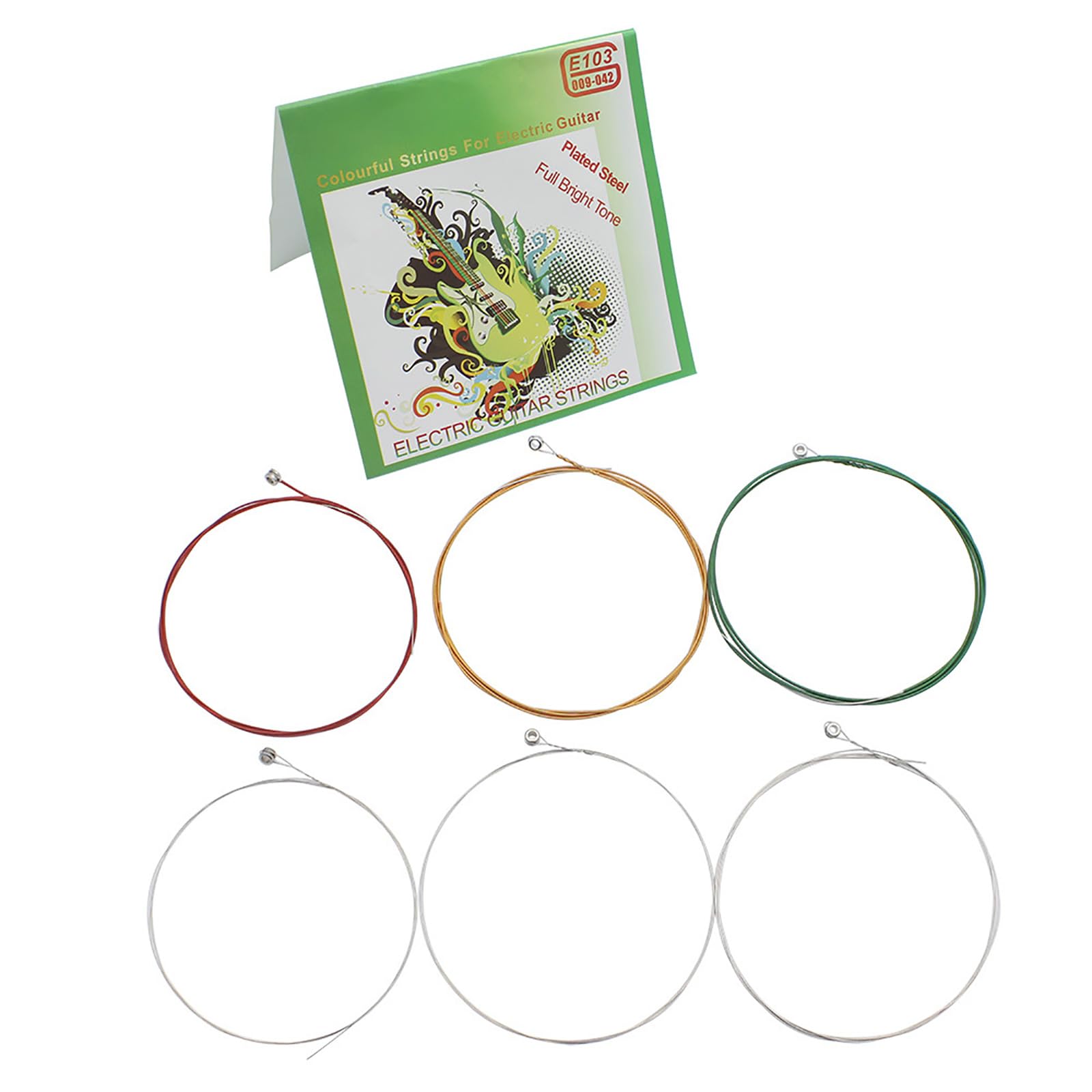 Conjunto de cordas para guitarra elétrica, 6 peças, conjunto de cordas de aço inoxidável, textura profissional, profissional