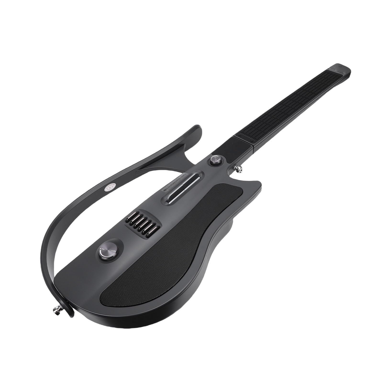SUNGOOYUE Guitarra Inteligente, Guitarra Elétrica Portátil Dobrável Automática Sem Cordas Com Sintonizador Inteligente e Conectividade de Aplicativo para Iniciantes, Preta