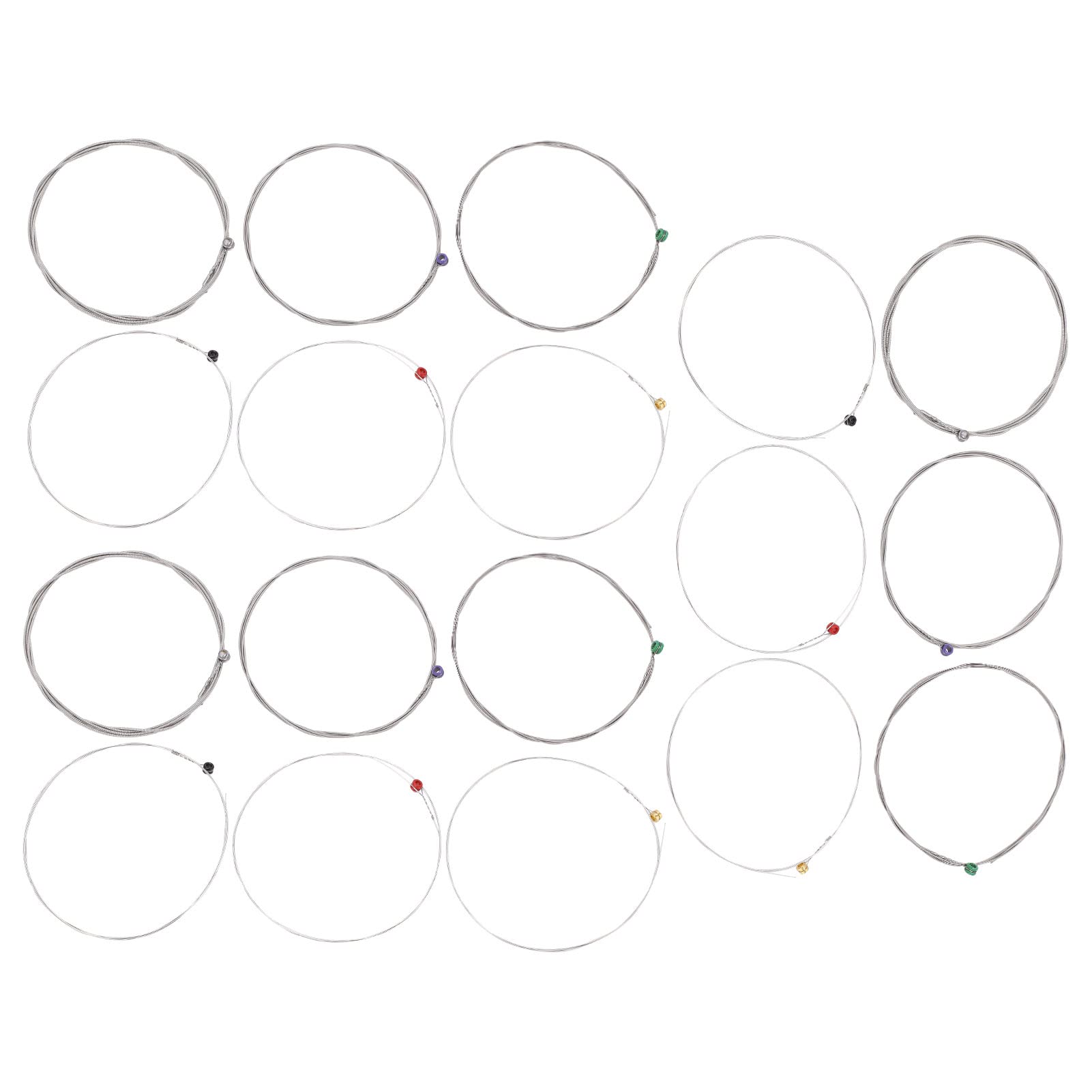 Cordas de guitarra elétrica liga de níquel bola final ferida 18 peças hex aço carbono tons nítidos de alto brilho para guitarrista profissional e iniciante (RX15)