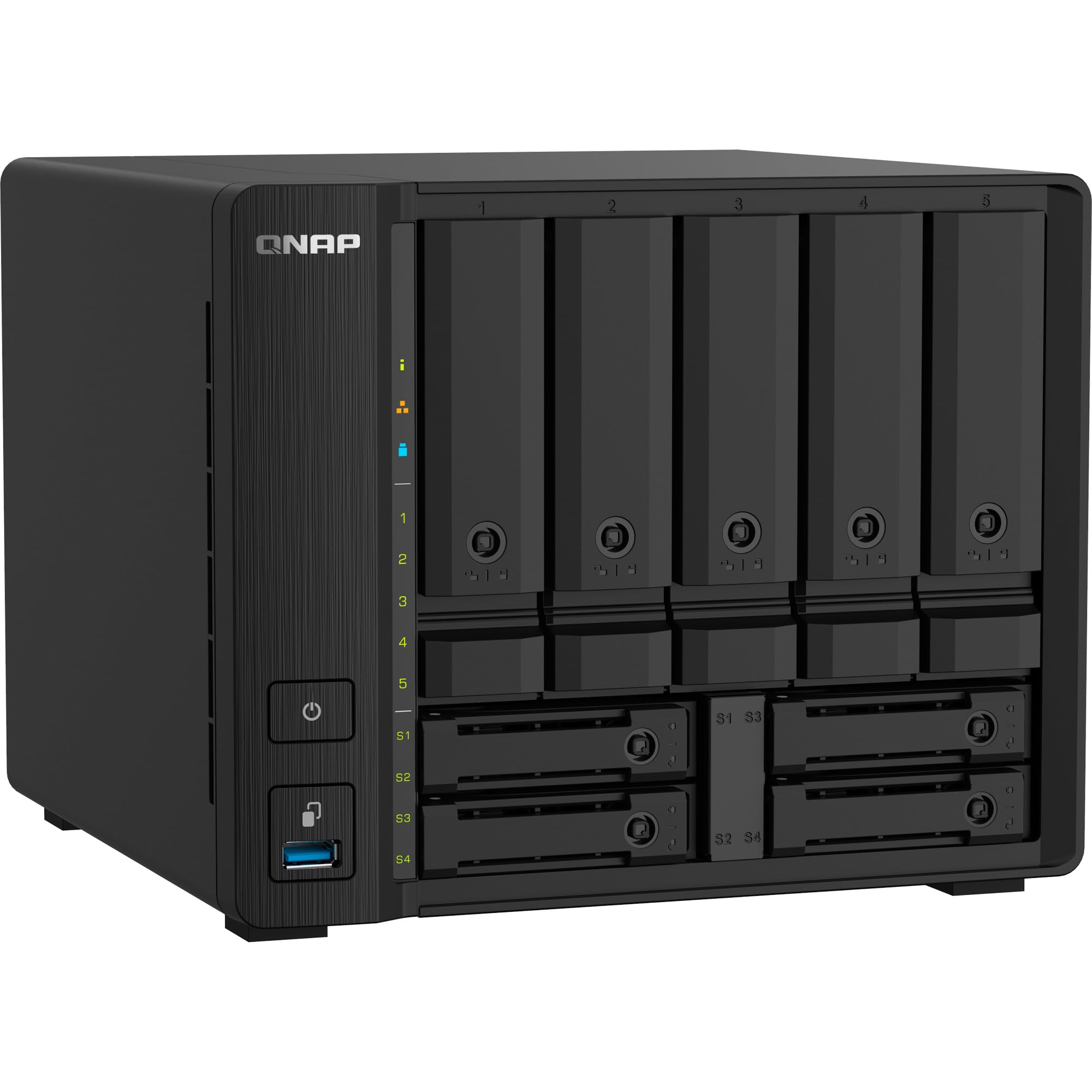 Storage QNAP 5+4-Baias TS-932PX-4G - Alpine AL-214 1.7GHz (Quad-Core), 4GB DDR4, 2x2.5GbE+2xSFP+ de 10GbE, Torre