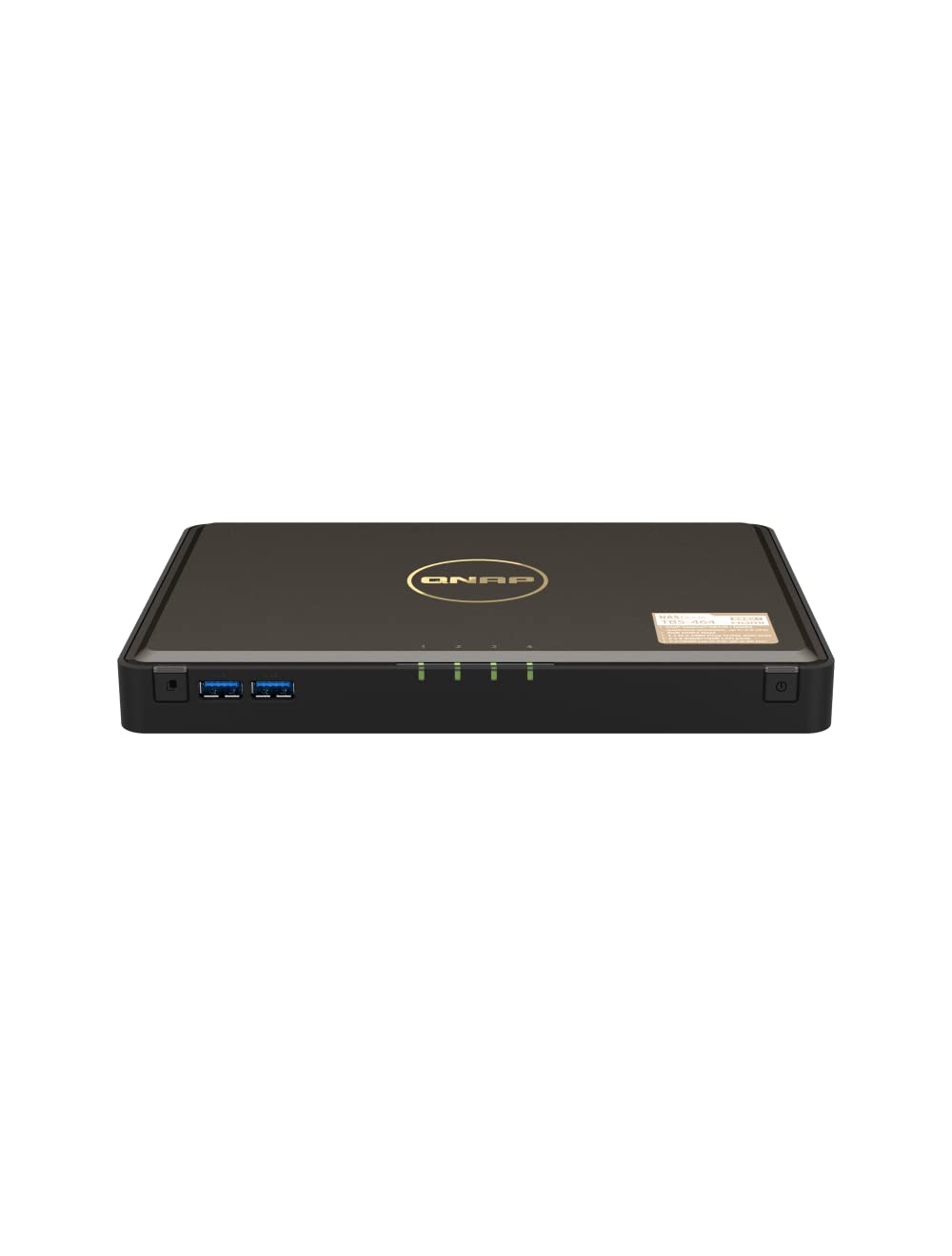 QNAP TBS-464-8G-US 4 compartimentos M.2 NVMe SSD NASbook Intel Celeron N5105/N5095 CPU de 4 núcleos, memória DDR4 de 8 GB e conectividade de rede de 2,5 GbE (1G/100M/10M) (sem disco)