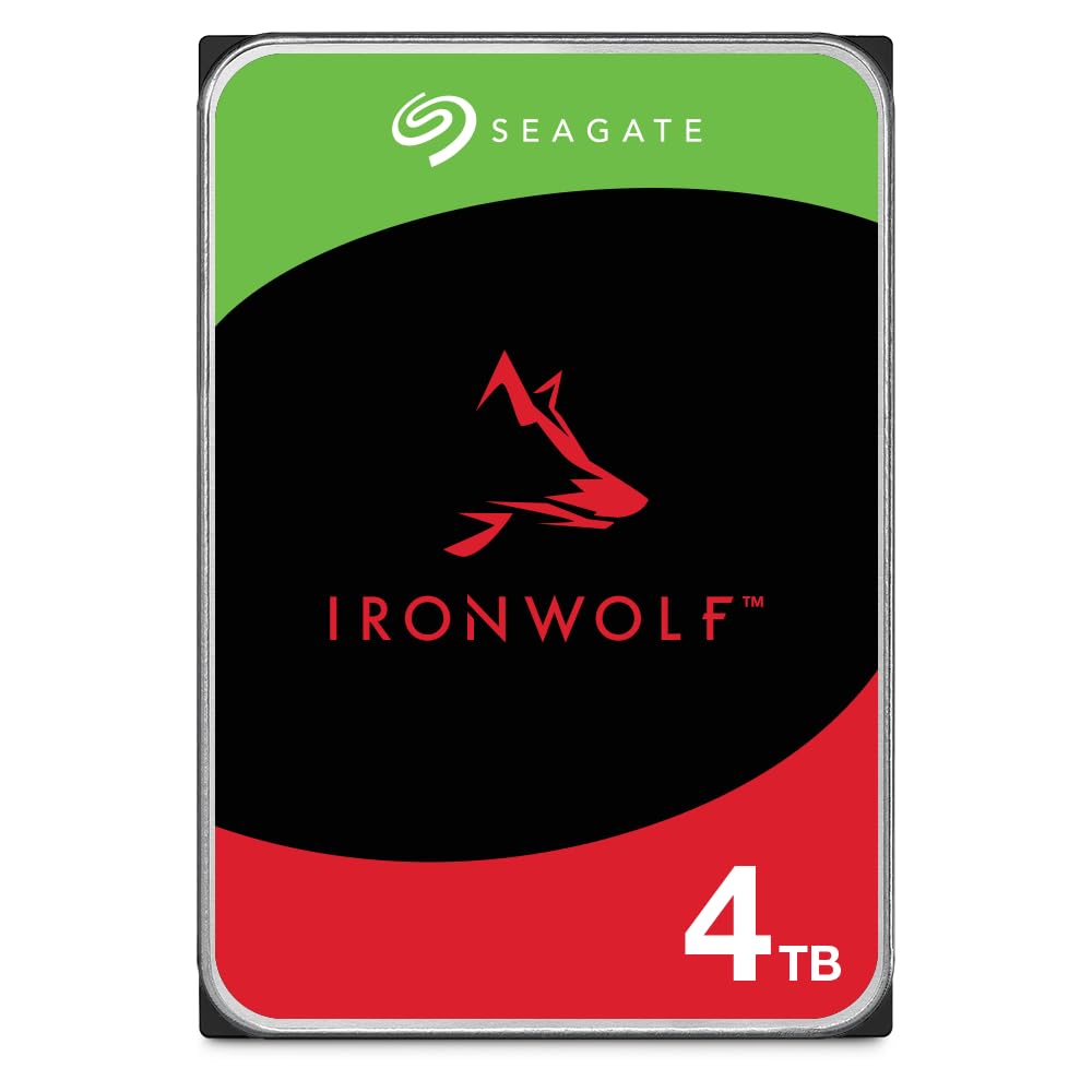 HD Interno Seagate IronWolf 4TB ST4000VN006 SATA 6Gb/s 5400 RPM 256MB Cache CMR – Disco Rígido para NAS e PC