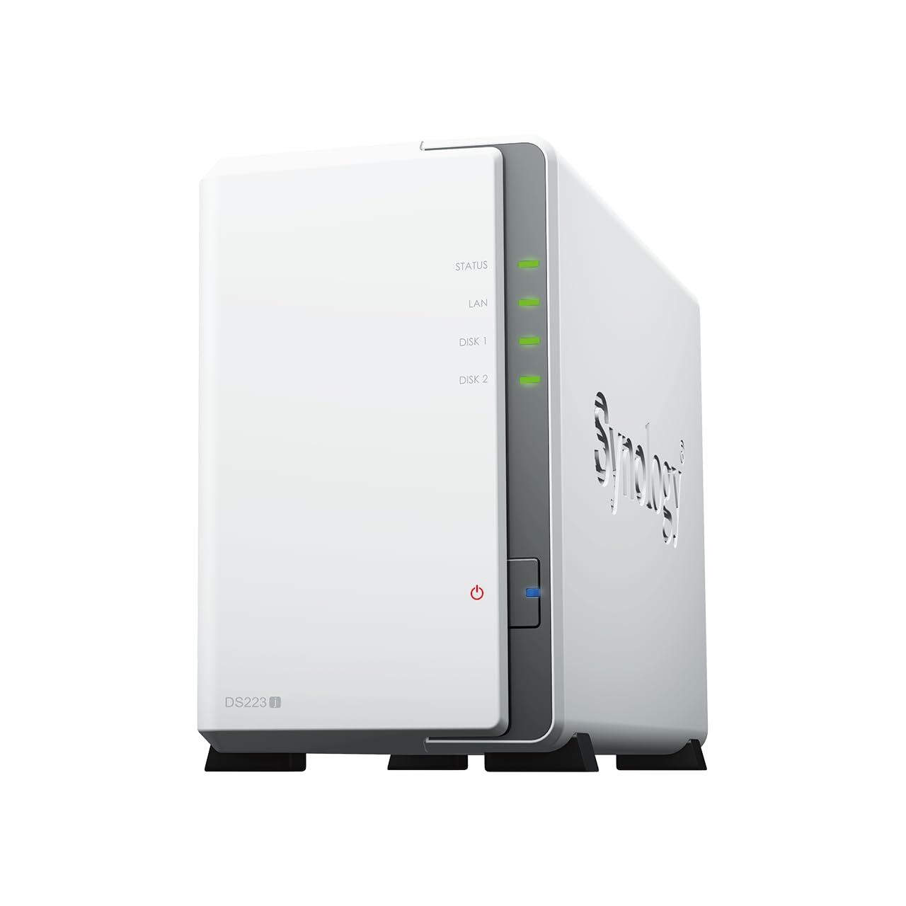 Pacote Synology DS223j 2-Bay Diskstation NAS (Realtek RTD1619B 4-Core 1.7 GHz 1GB DDR4 Ram 1xRJ-45 1GbE LAN-Port) com 2X 4TB Seagate IronWolf