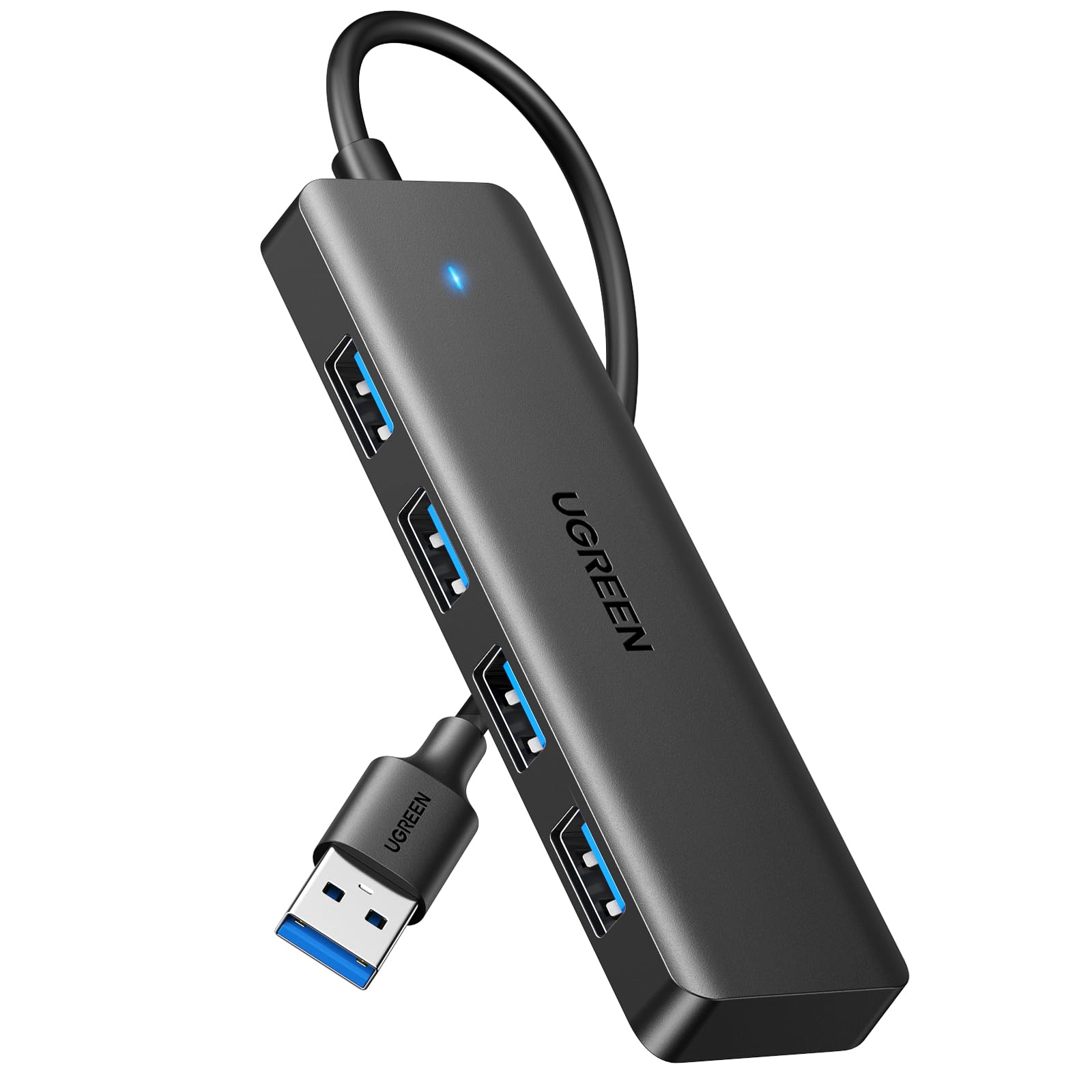 UGREEN Hub USB 3.0, Adaptador 4 em 1 com 4 Portas USB-A 5Gbps, 15CM | Compatível com PC, Laptop, PS4, PS5, Xbox, Impressora, Pendrive, Mouse, Teclado, HD Externo e Mais
