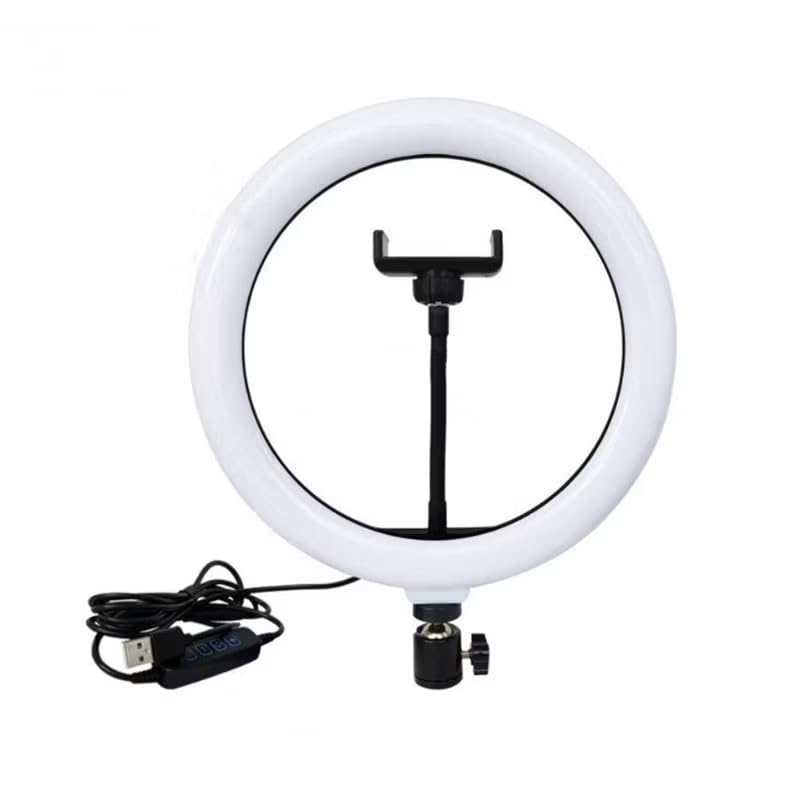 Anel de Luz LED Ring Light 8, 10, 12 Polegadas para Celular e Câmera, Sem Tripé, Iluminação para Lives e Fotografia (10-p0legas: 26 cm)