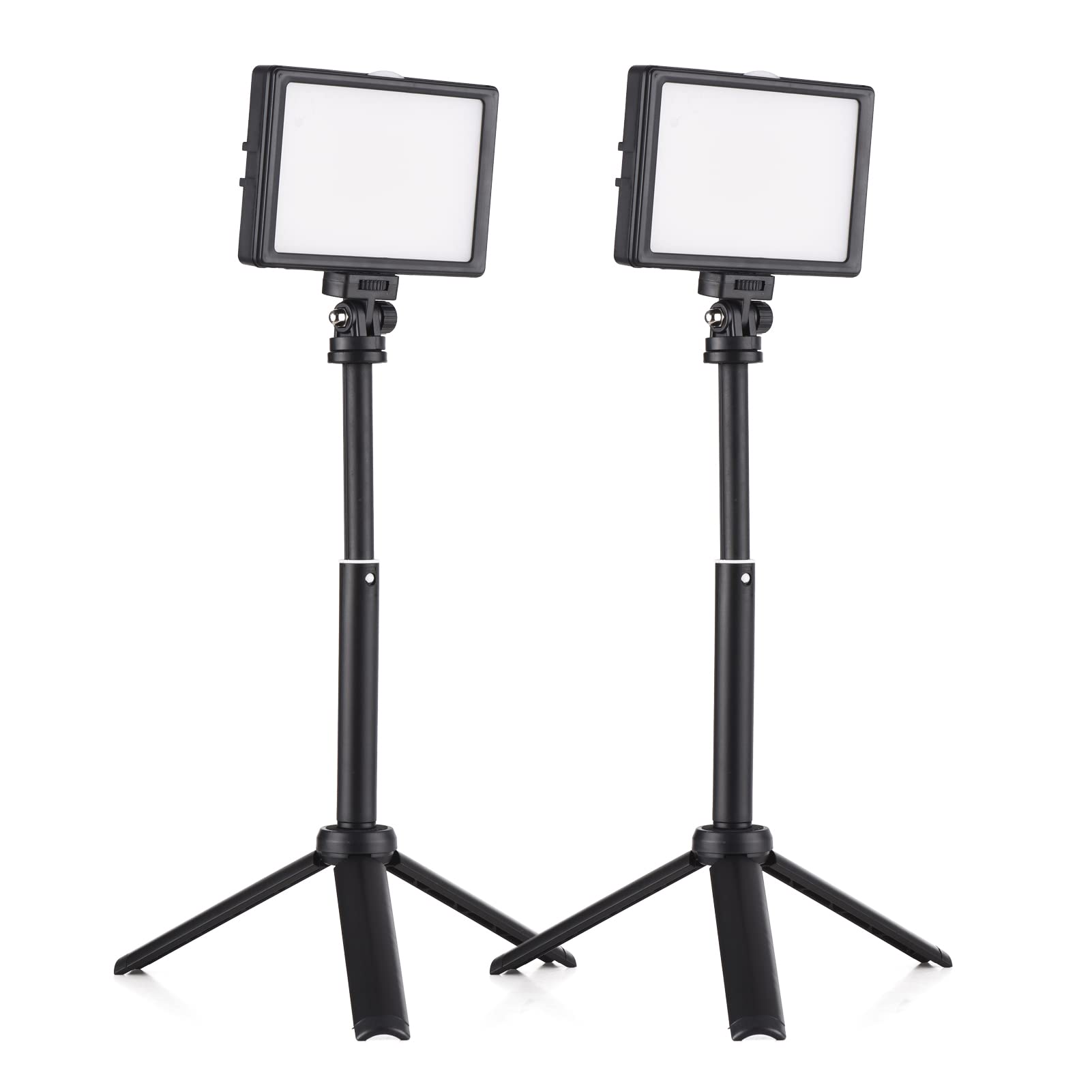 Kit Iluminação LED 15W Bicolor 3200K-5500K com Tripé para Live Stream | CRI95+, Filtros Coloridos, Tripé Dobrável, Alimentação USB, Rótula 180°, Compacto, Para Maquiagem