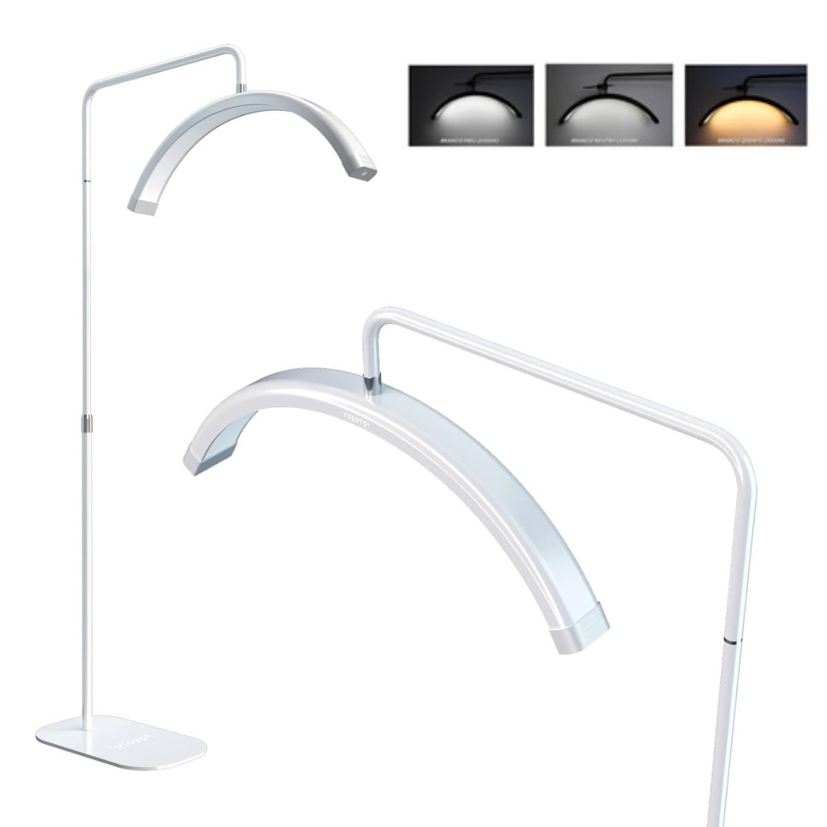 Ring Light Meia Lua – Luminária Profissional para Cílios, Sobrancelhas e Estética com Controle Remoto - Iluminação LED Ajustável com Tripé, Controle de Brilho e Temperatura em 3 Tons.
