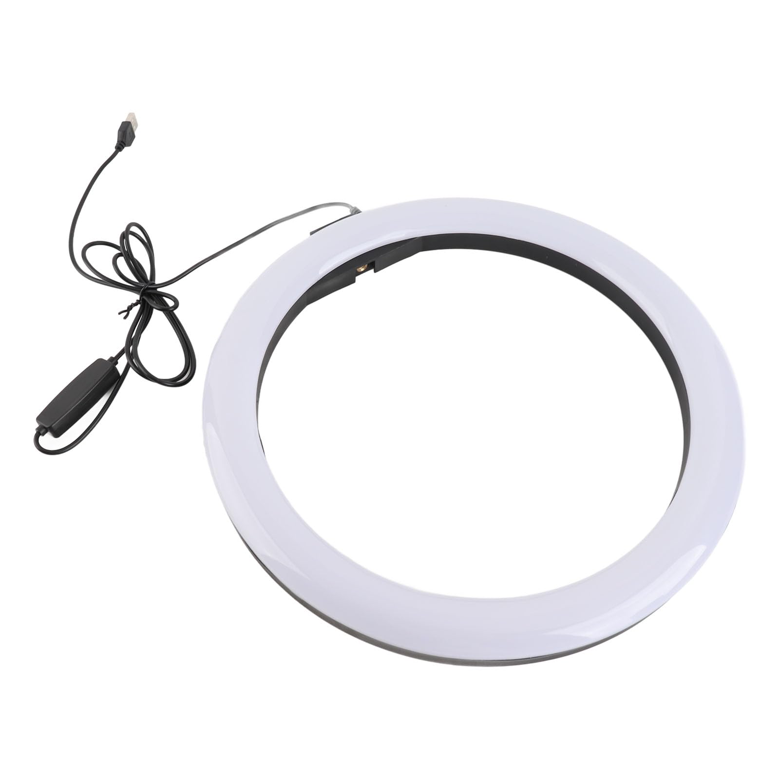 Luz Circular Regulável de 12w 160led Com Clipe de Telefone de Cabeça Esférica, Anel de Luz Usb 3200k-5600k para Maquiagem, Selfie, Fotografia de Videoconferência