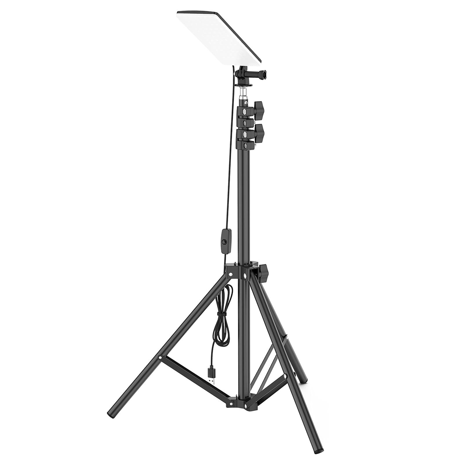 Anel de Luz Led 84 Leds com Tripé Telescópico 180cm para Selfie e Vídeo | Antirreflexo, IP65, 1680LM, USB 5V, 6500K, 50.000 horas, 18W